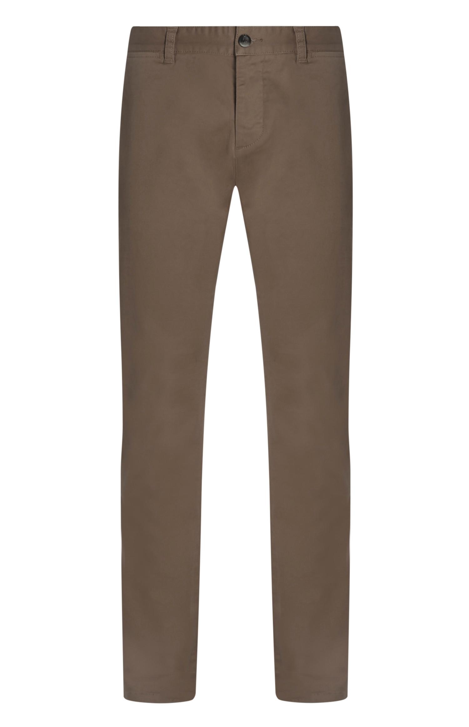 Graue Slim-Fit-Chino mit Stretch