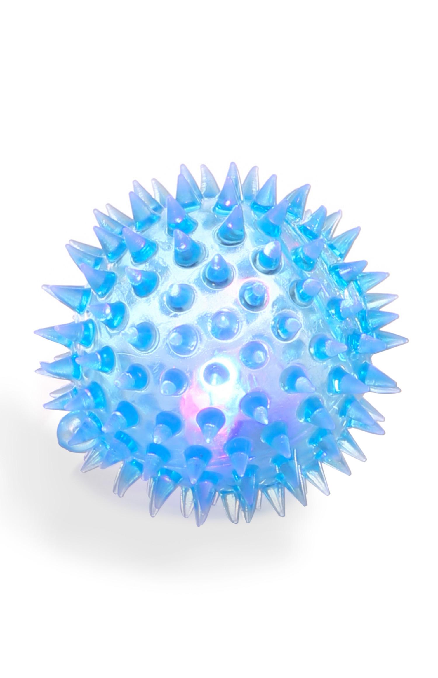 Palla blu con punte e luce