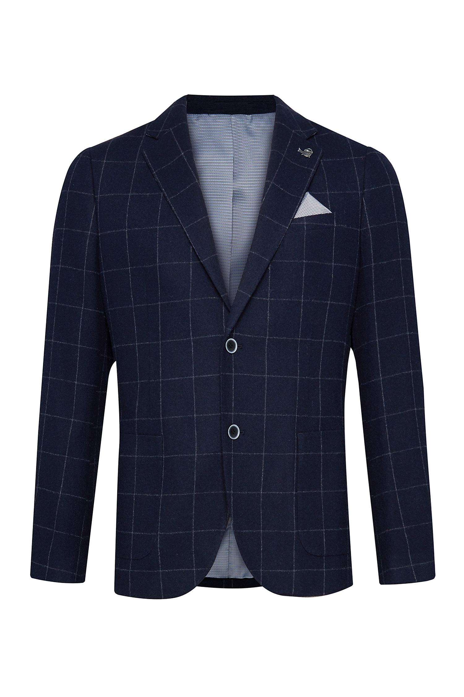 Marineblauer Wollblazer