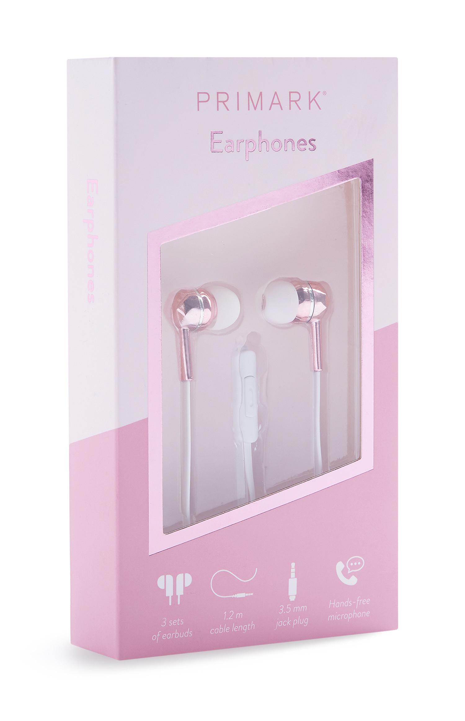 Auricolari rosa e bianchi