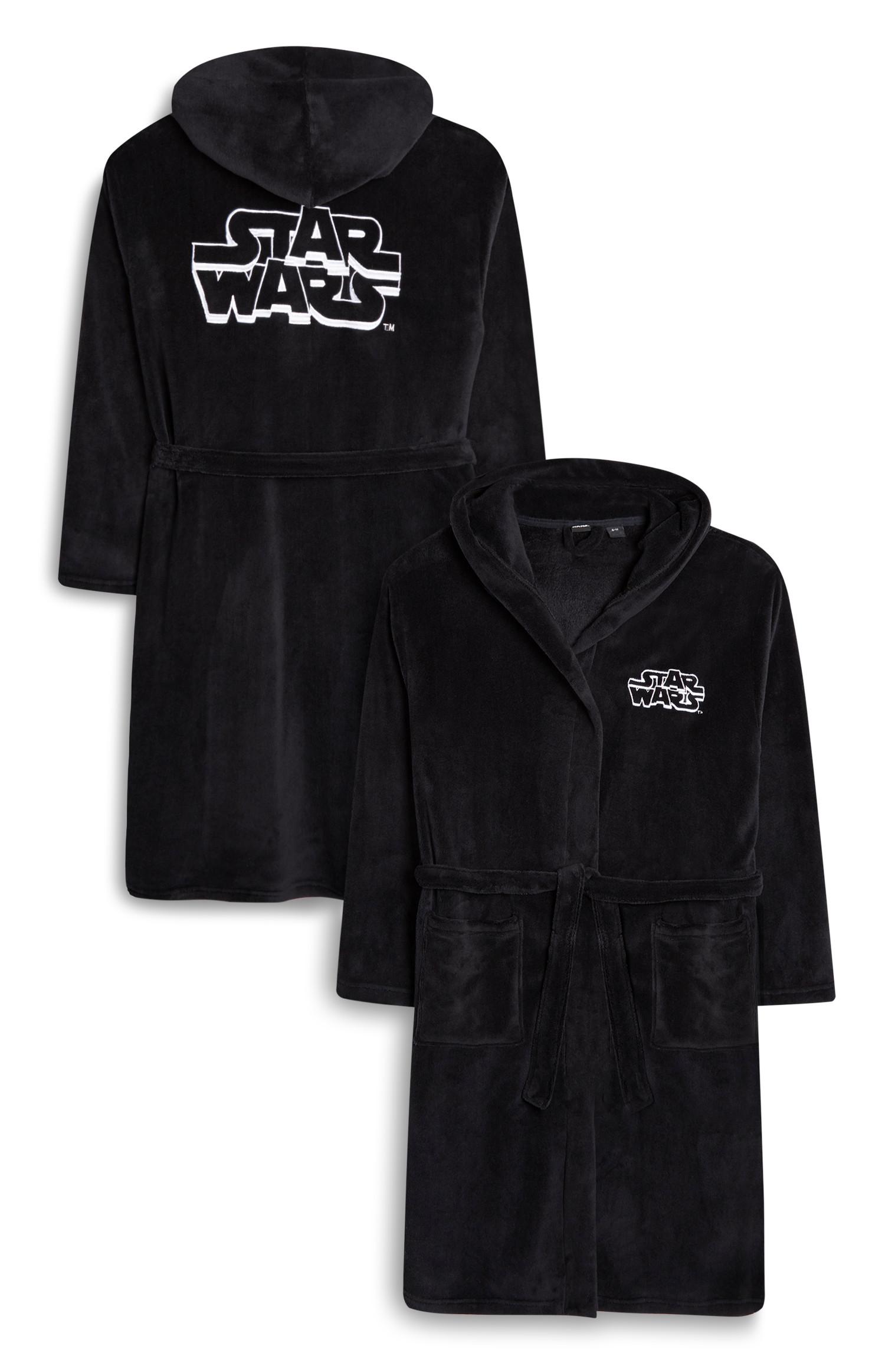 Schwarzer Bademantel mit Aufdruck „Star Wars“