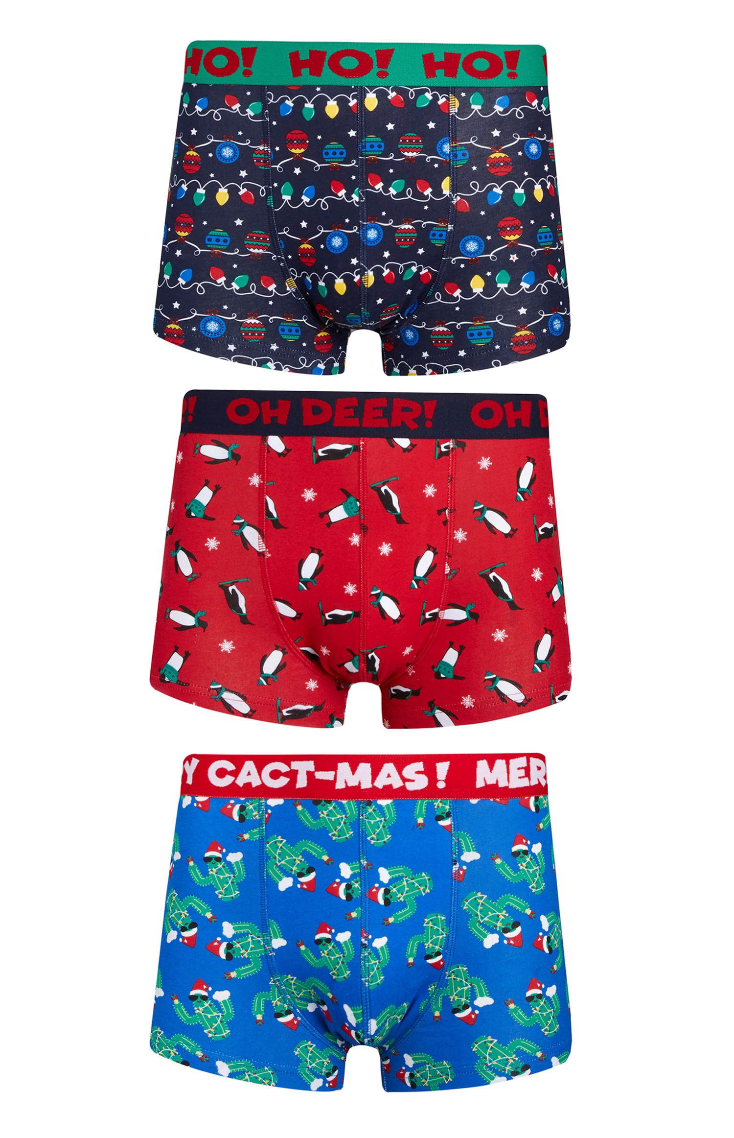 Weihnachtliche Boxershorts, 3er-Pack