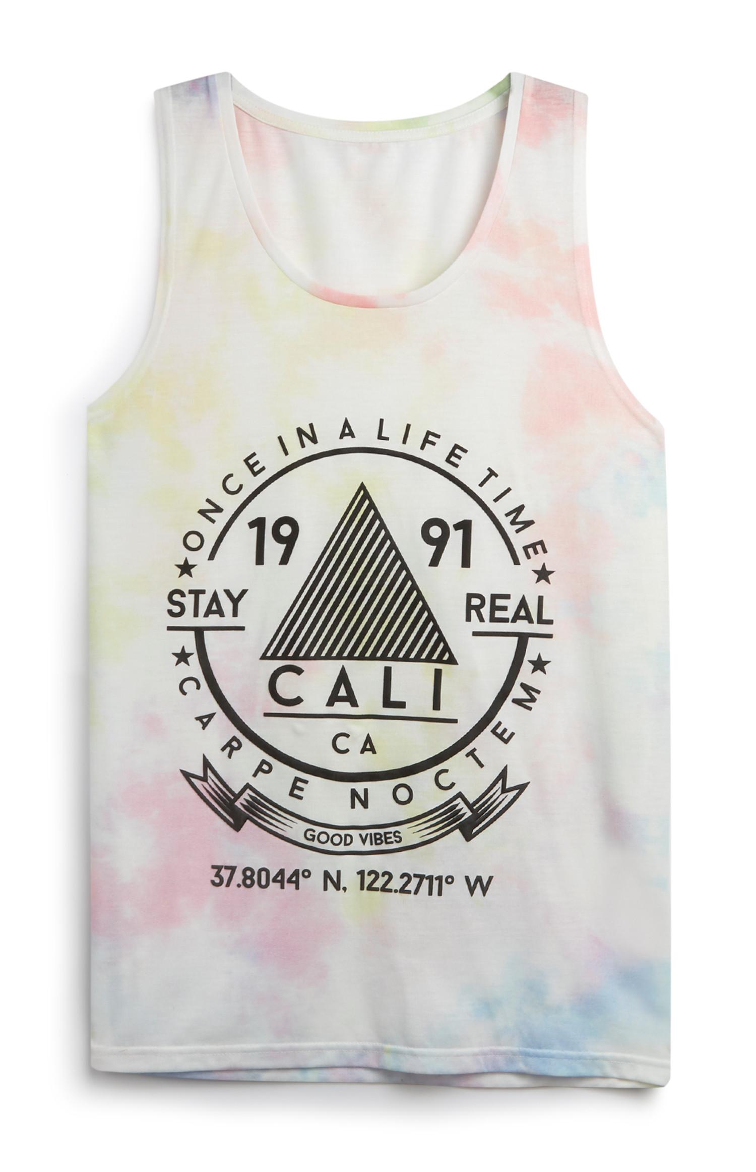 Batik-Tanktop mit Aufdruck „Cali“