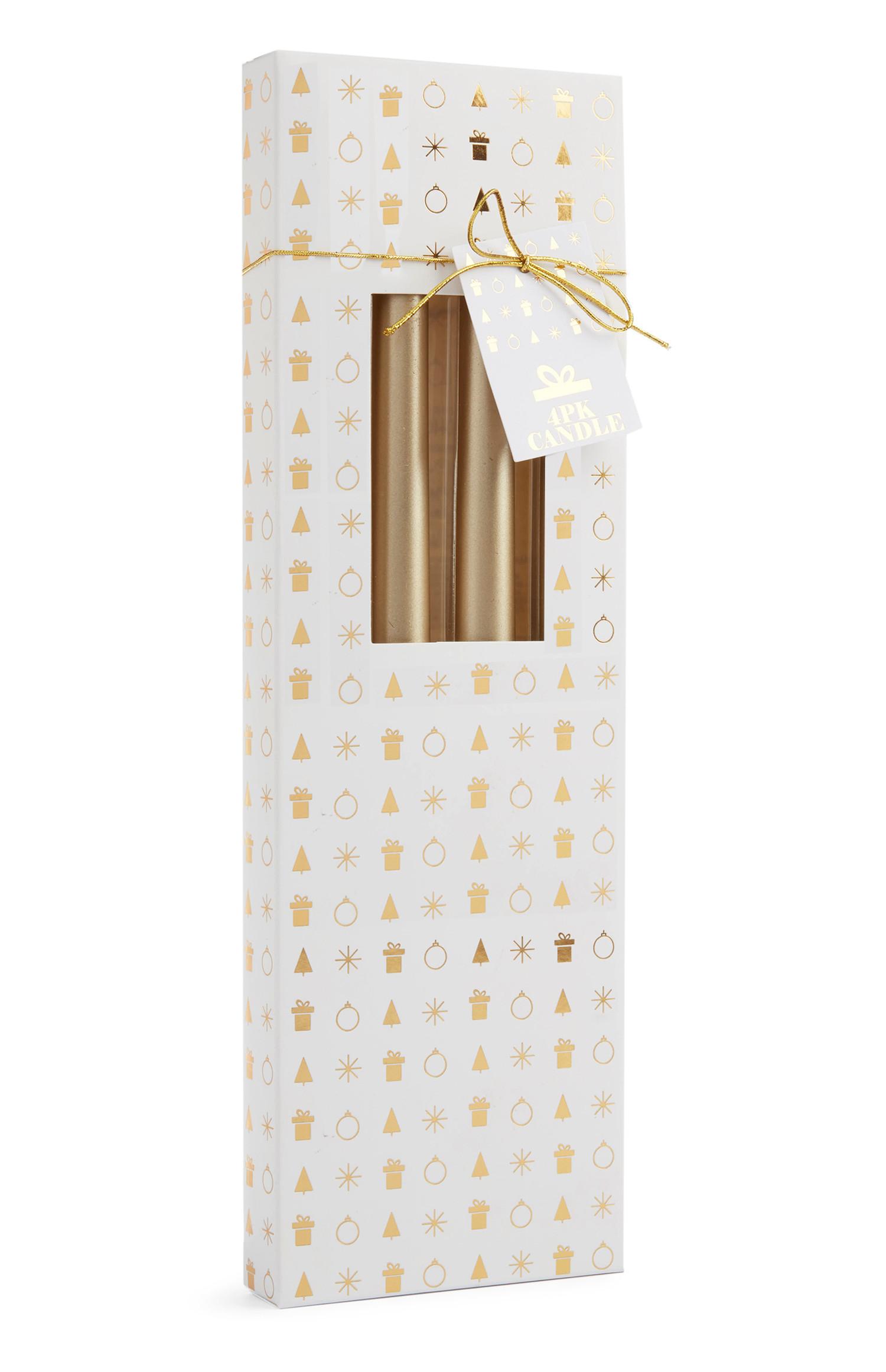 Candele dorate da tavola