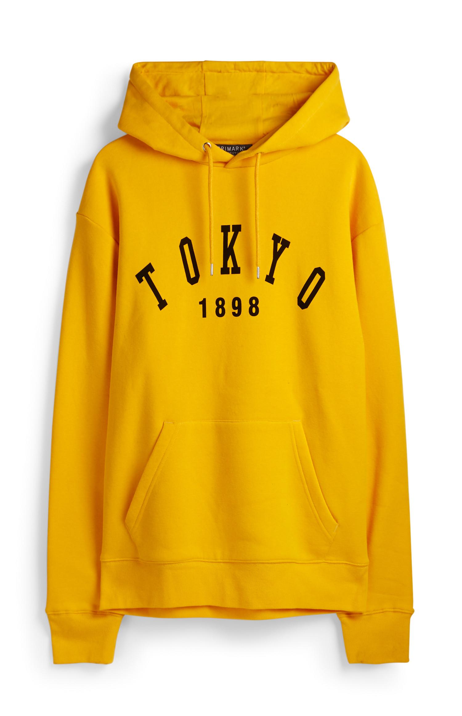 Gelber „Tokyo“ Kapuzenpullover
