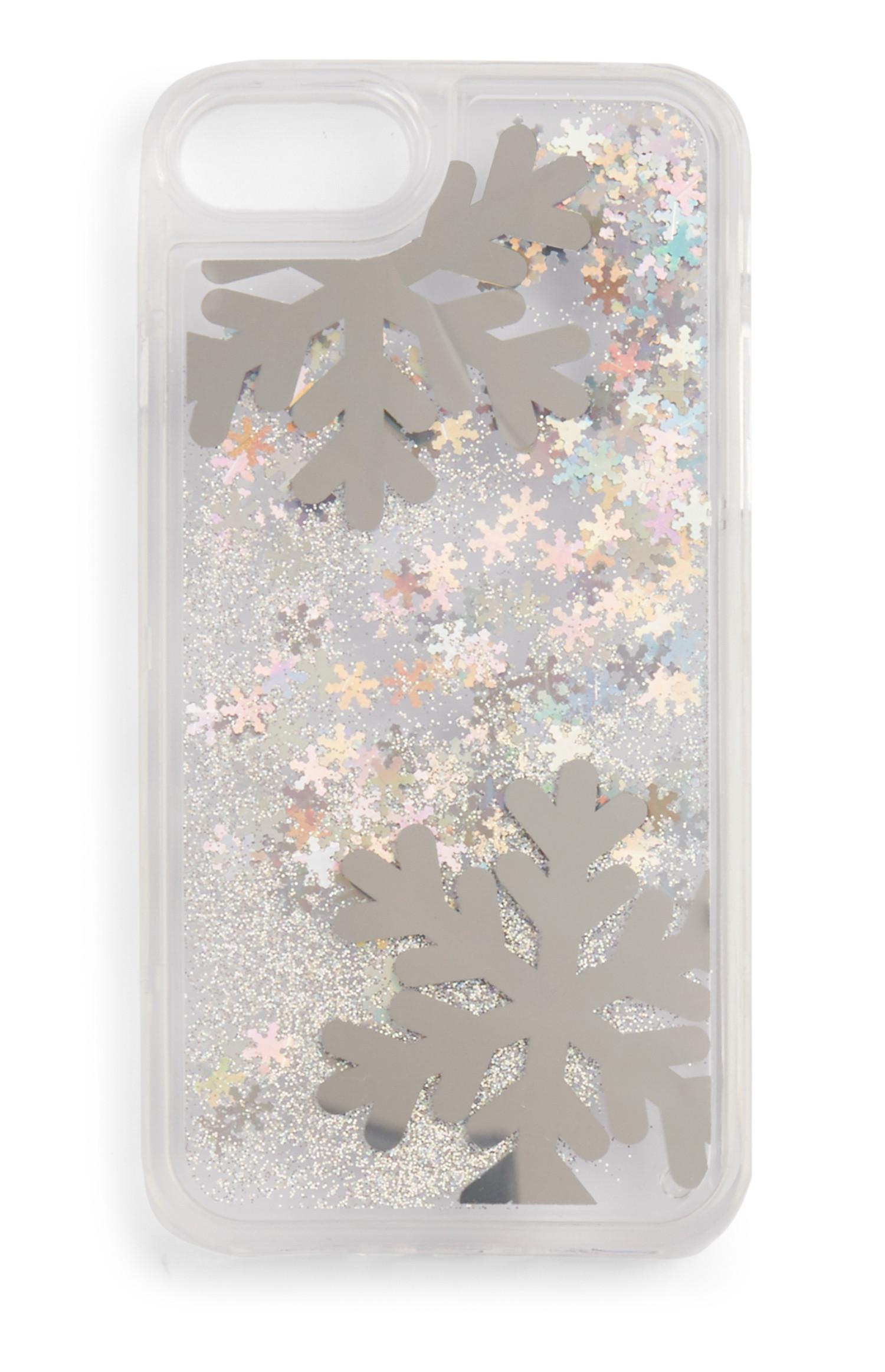 Cover telefono con fiocchi di neve