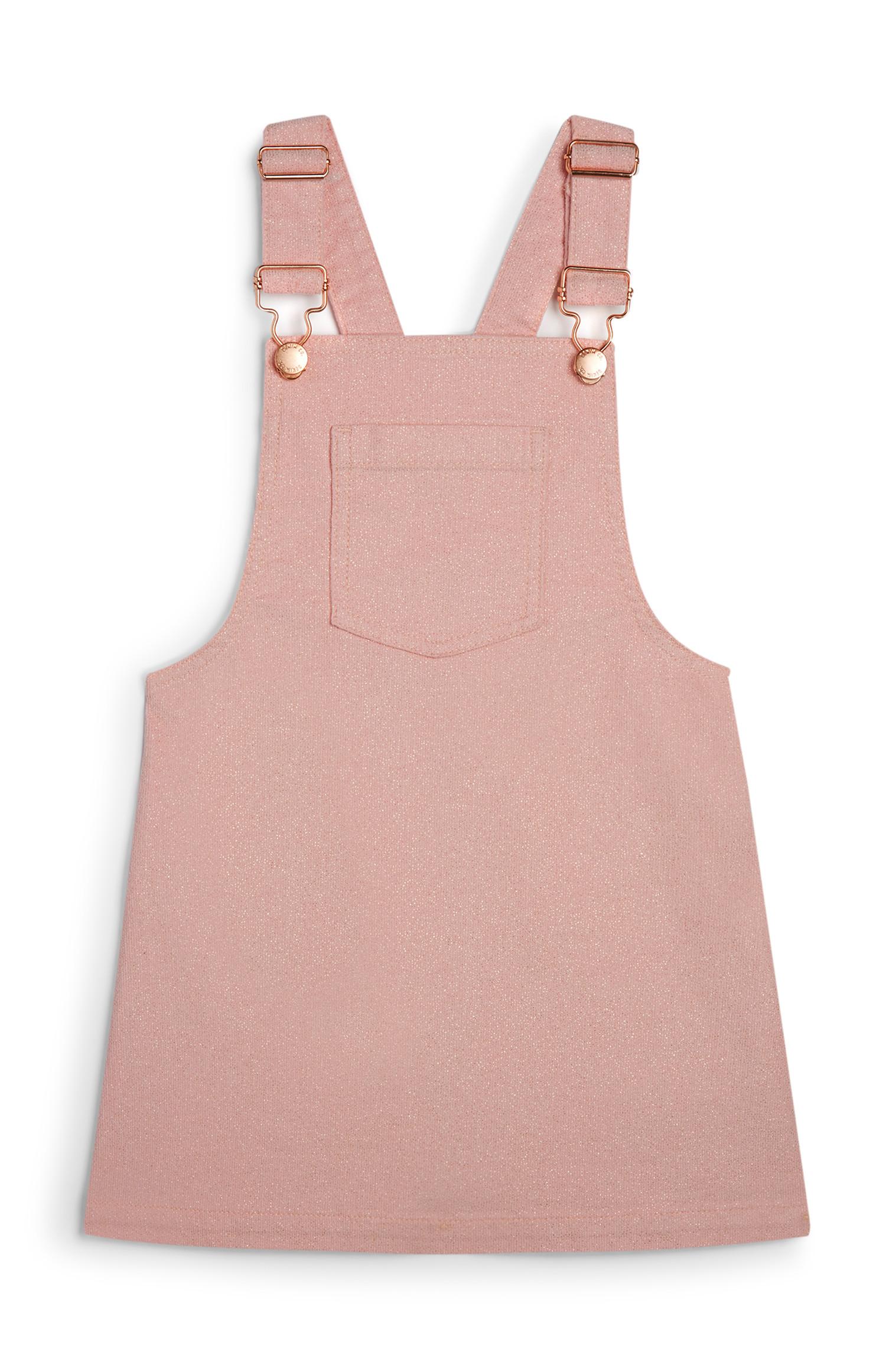 Rosafarbenes Latzkleid (kleine Mädchen)