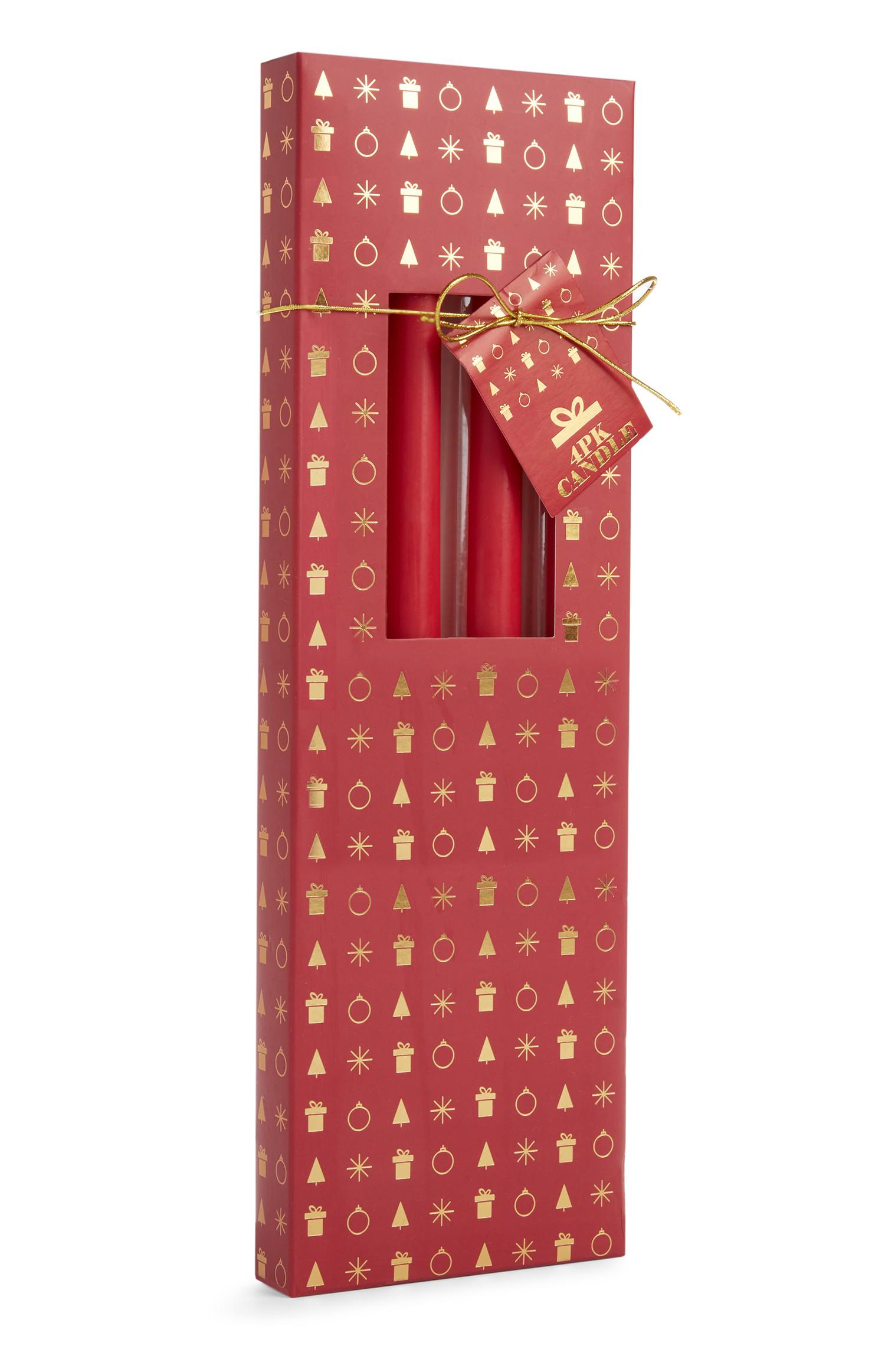 Candele rosse da tavola