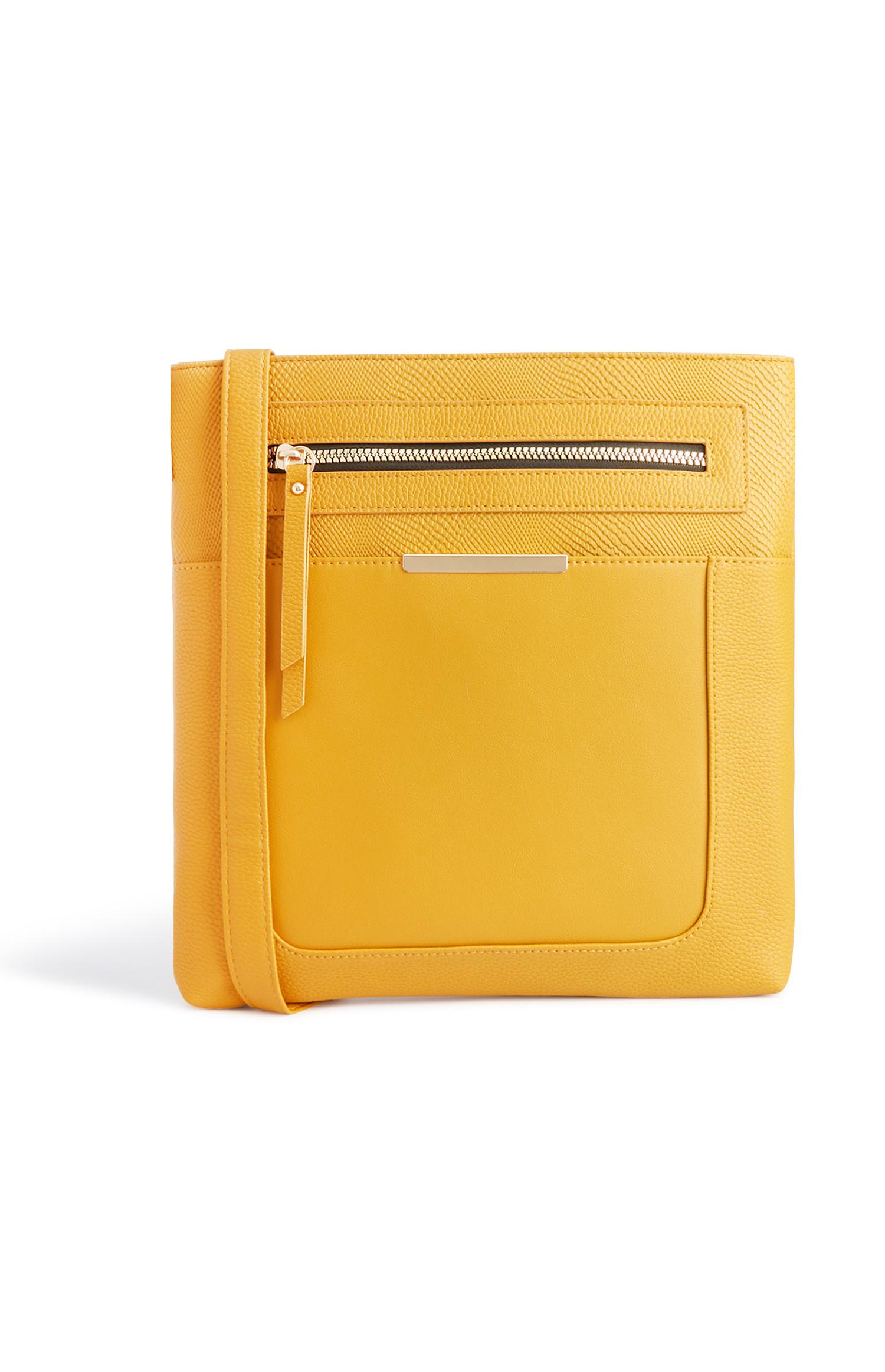 Mosterdgele schoudertas