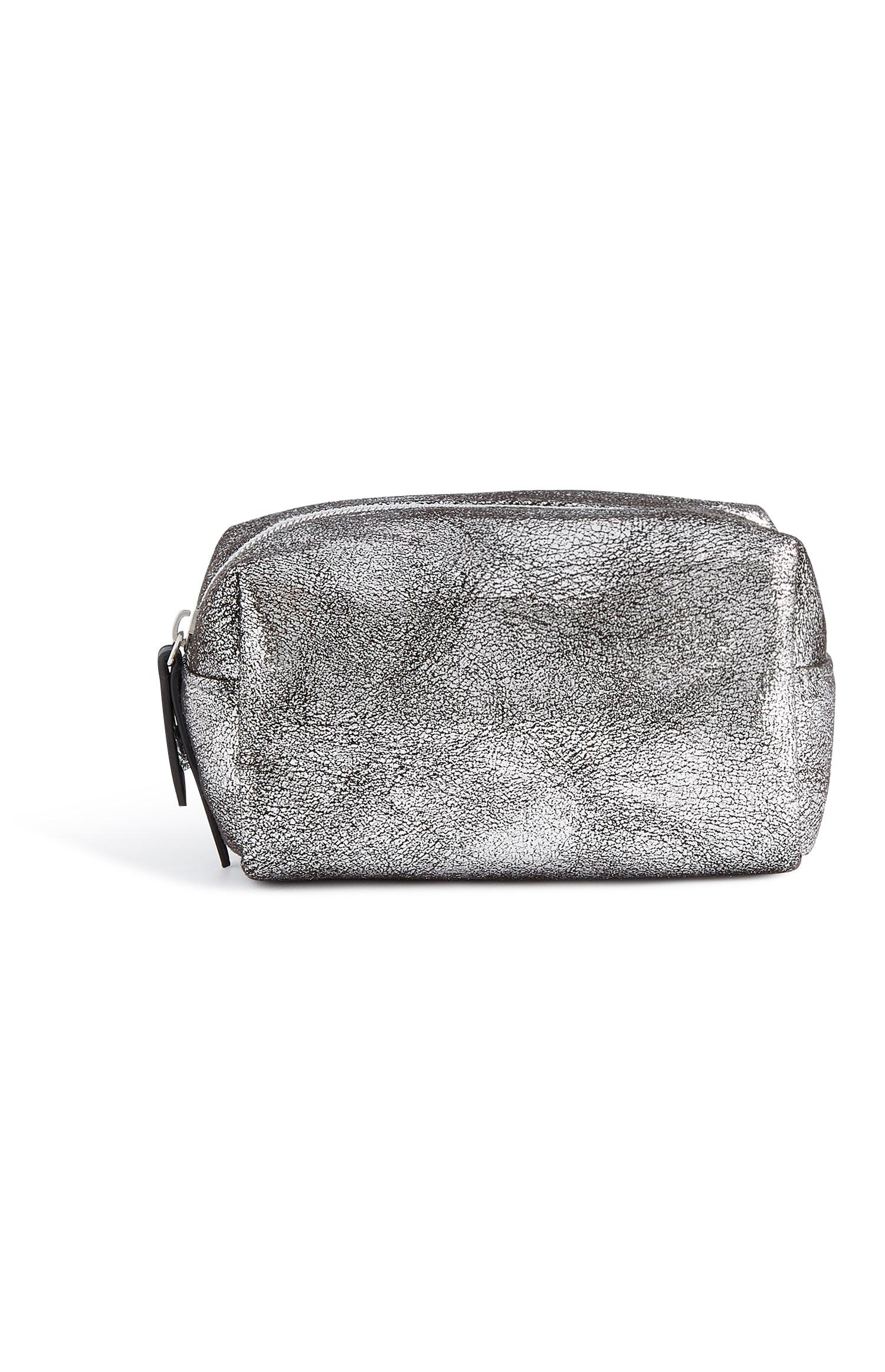 Trousse argento con glitter