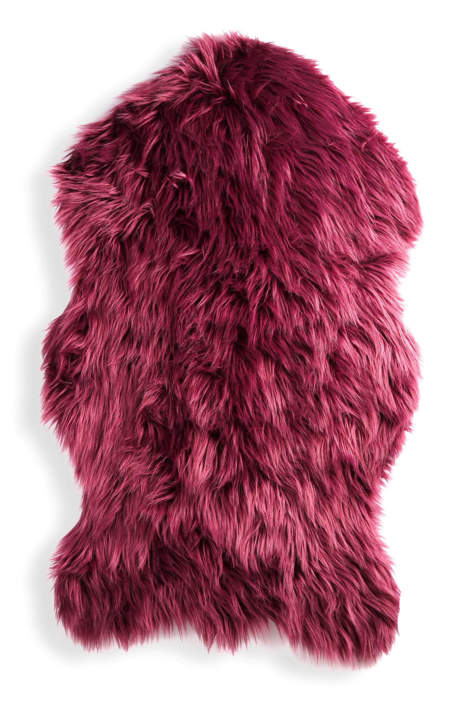 Plaid pelle di pecora sintetica viola