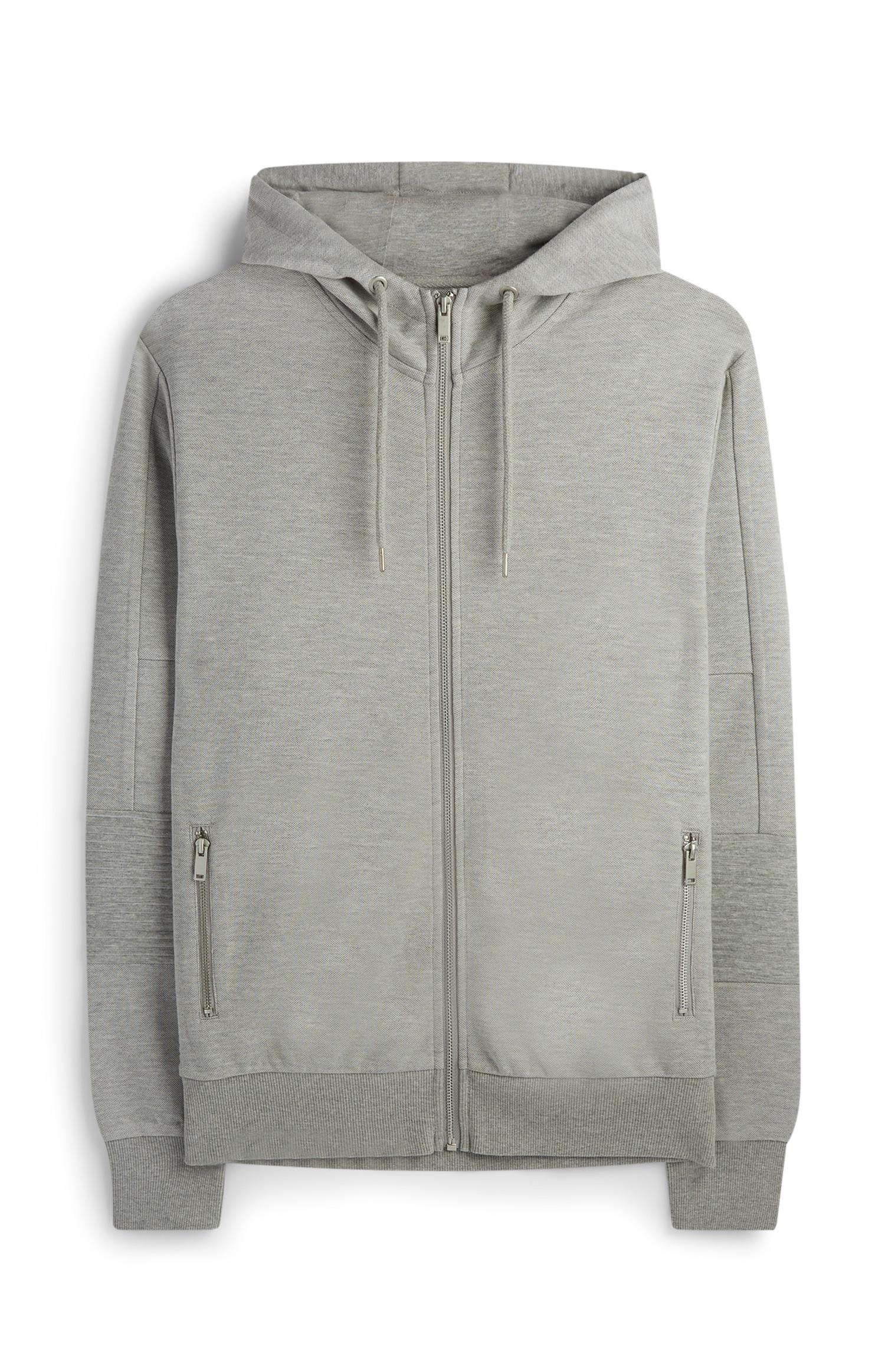 Graue Kapuzenjacke