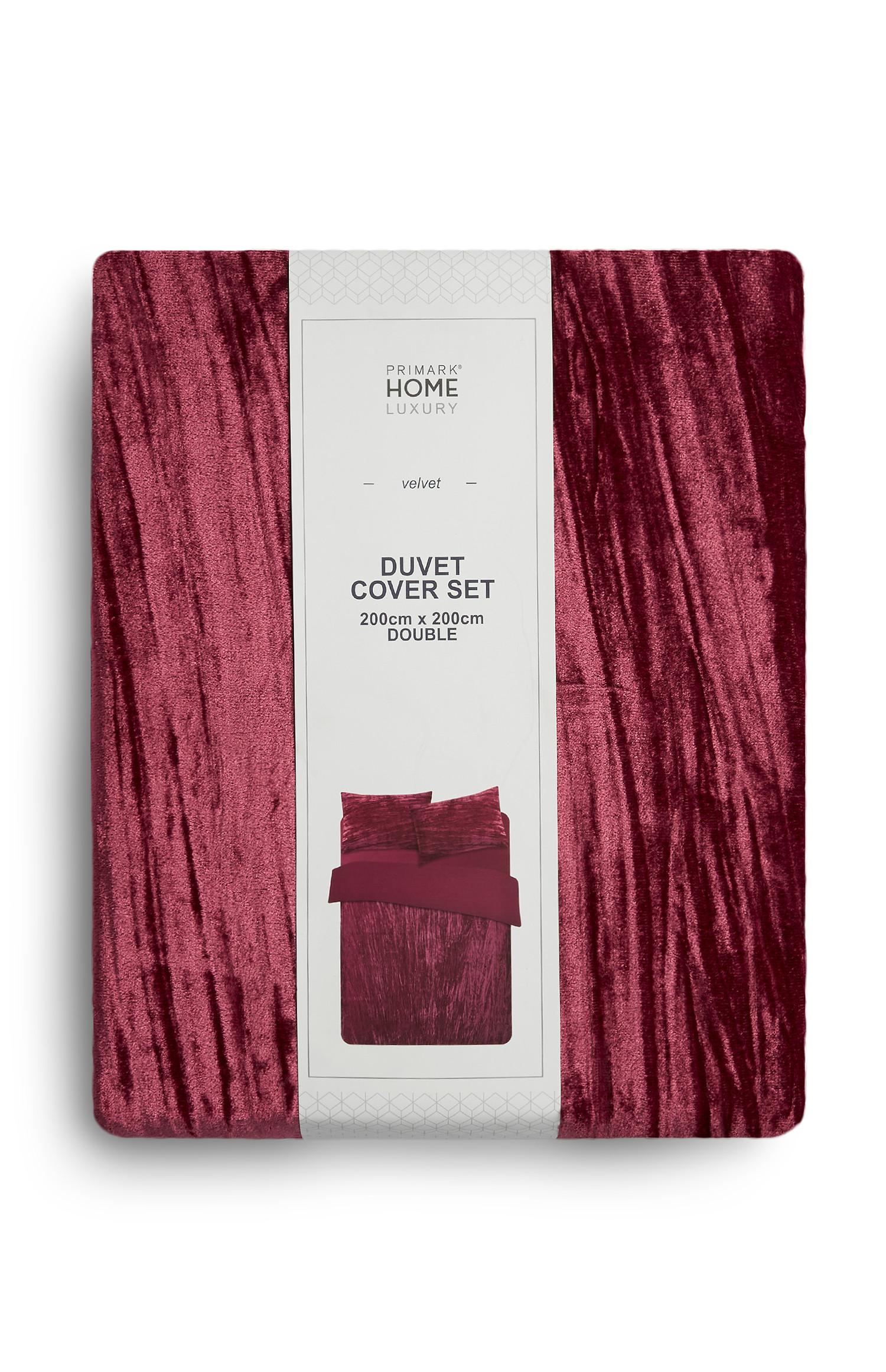 Set copripiumino bordeaux in velluto