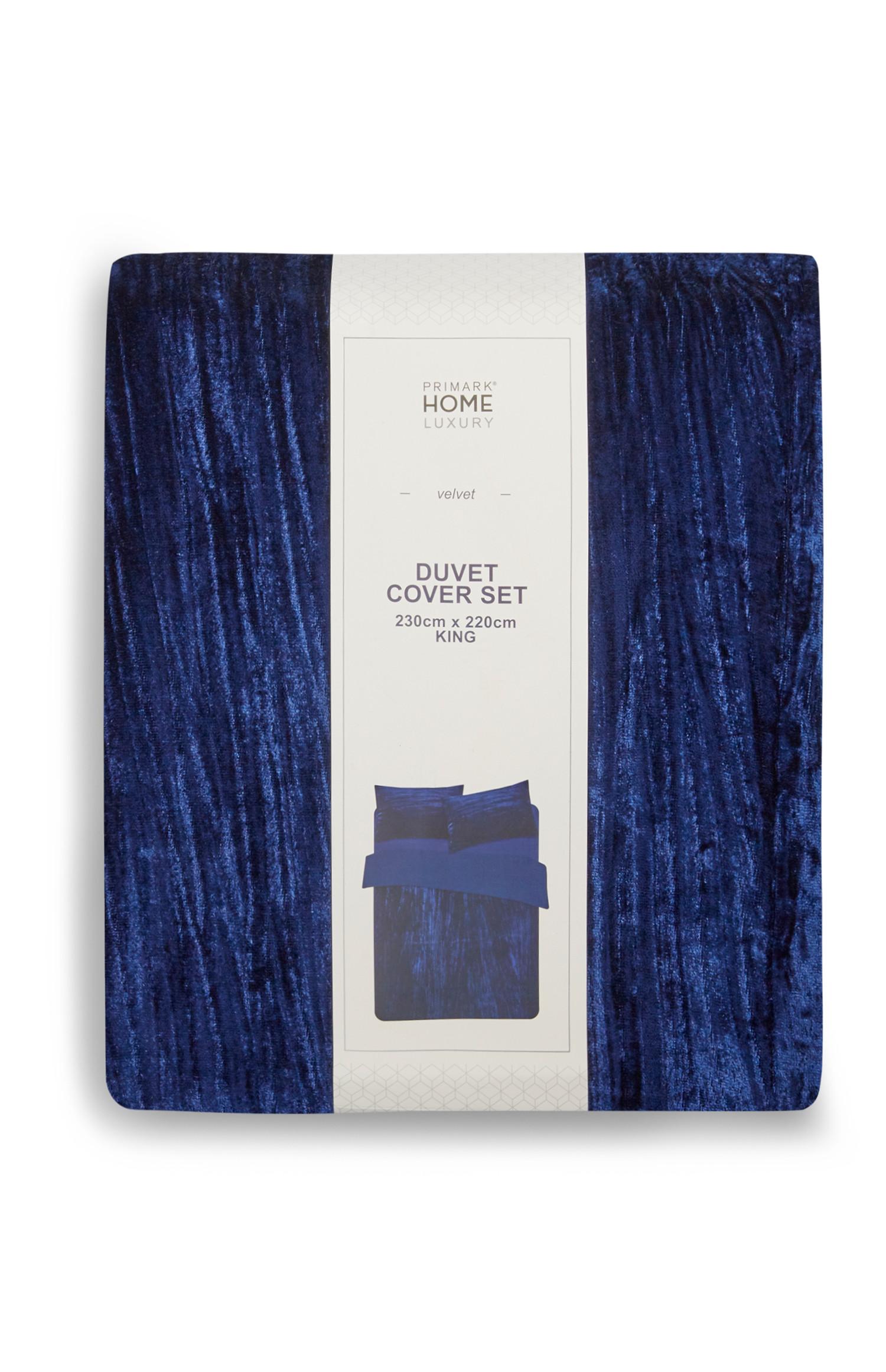 Set copripiumone extra large in velluto blu navy