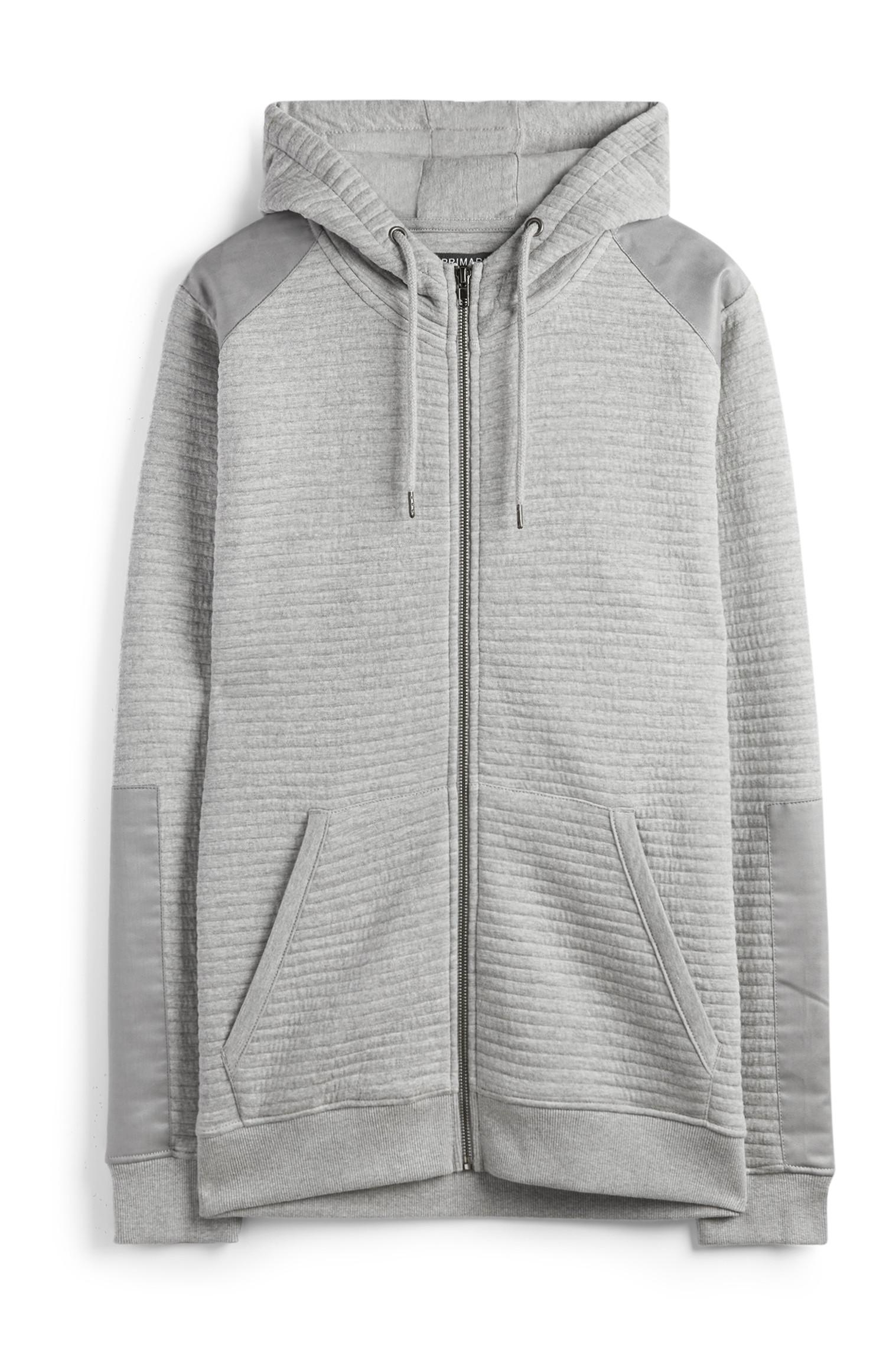 Graue Kapuzenjacke