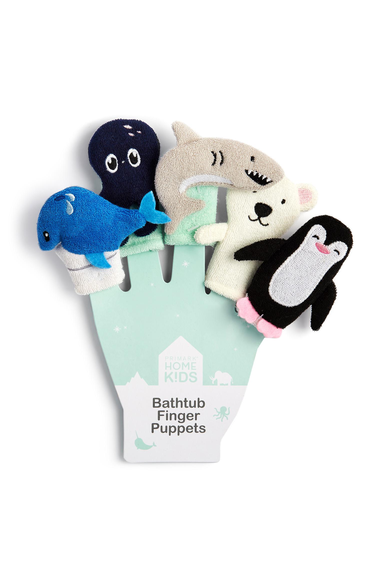 Pupazzetti da dito con animali per bagnetto