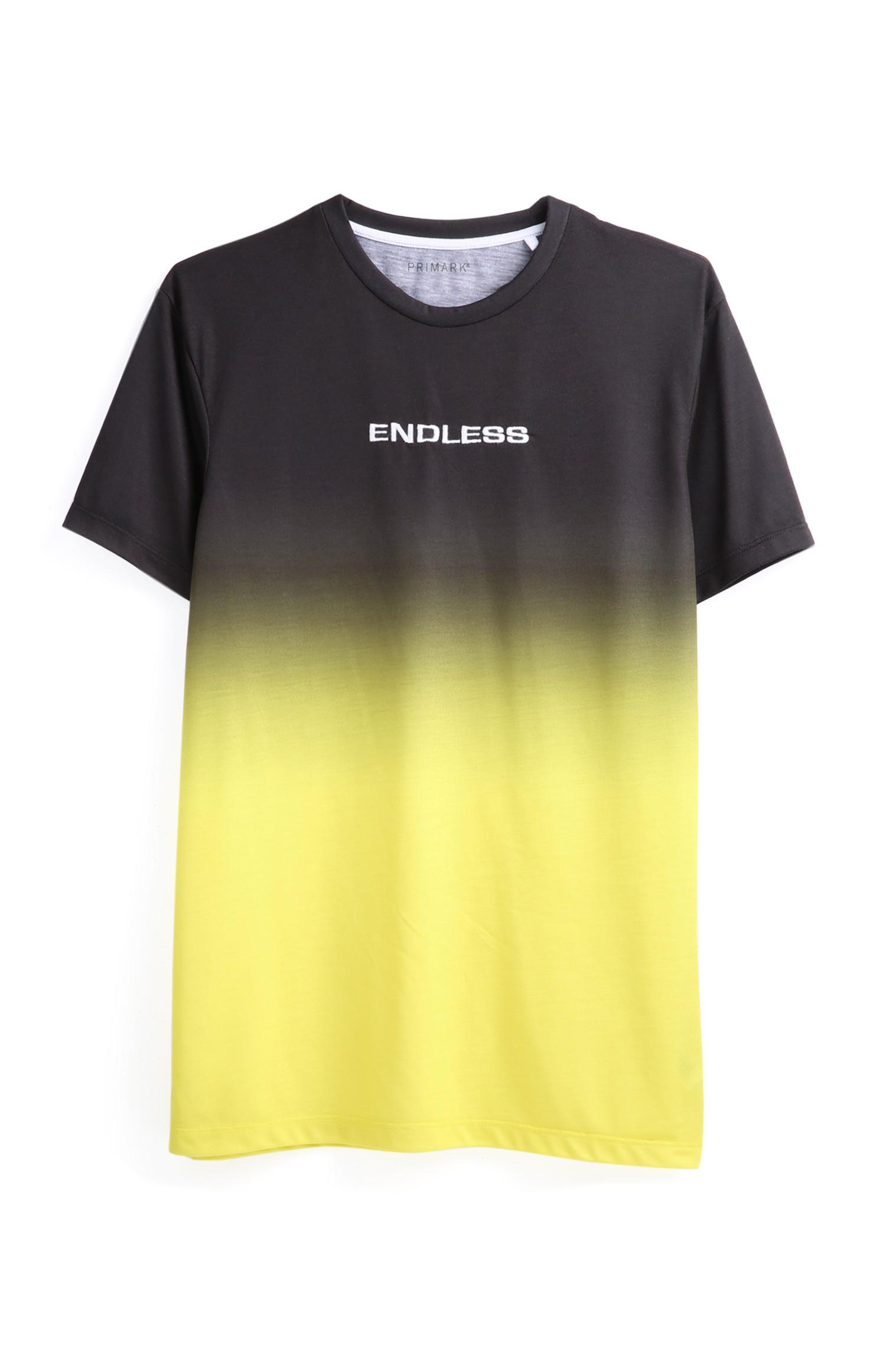 Gelbes T-Shirt im Ombré-Look