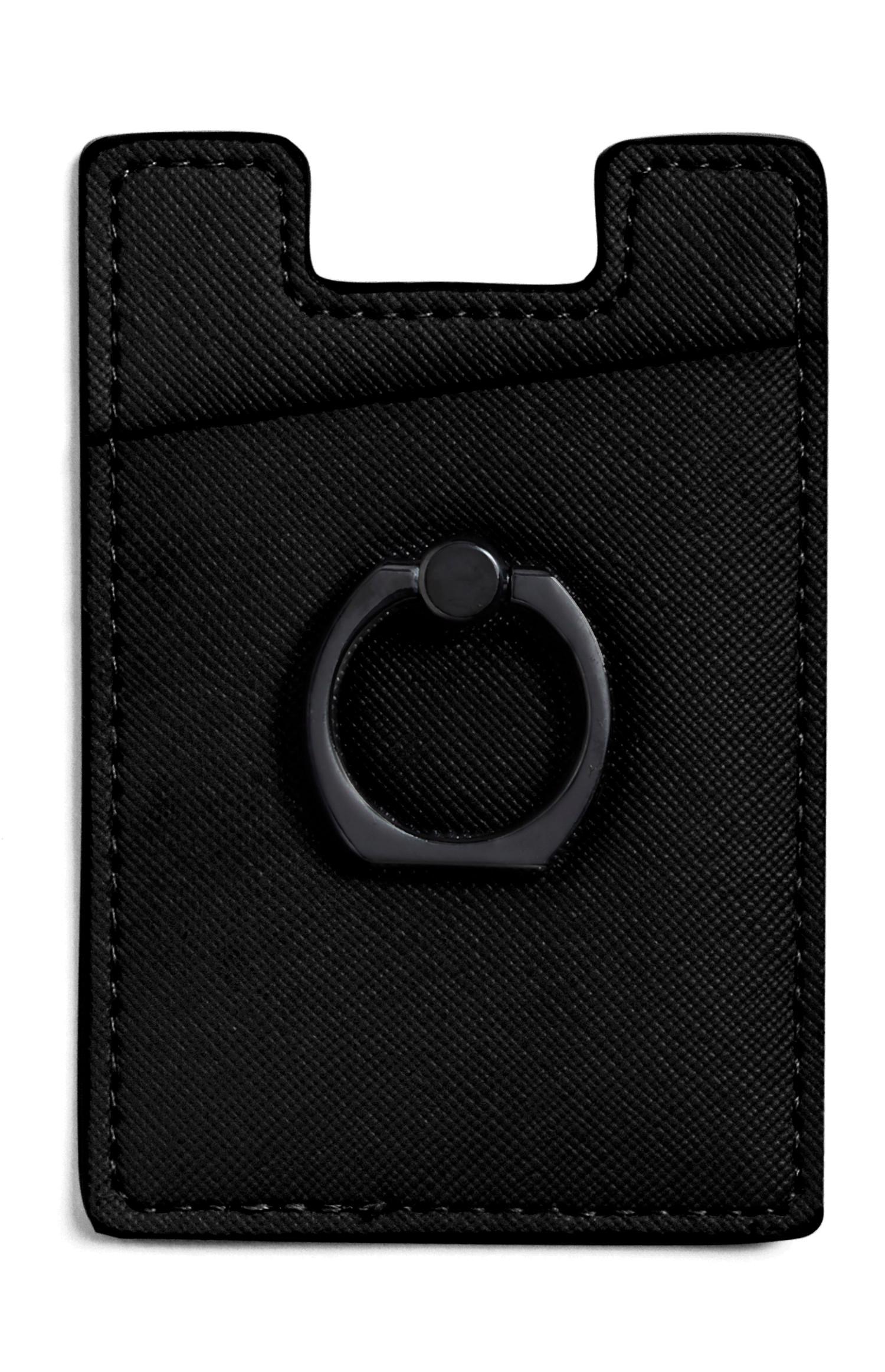 Portacarte nero adesivo