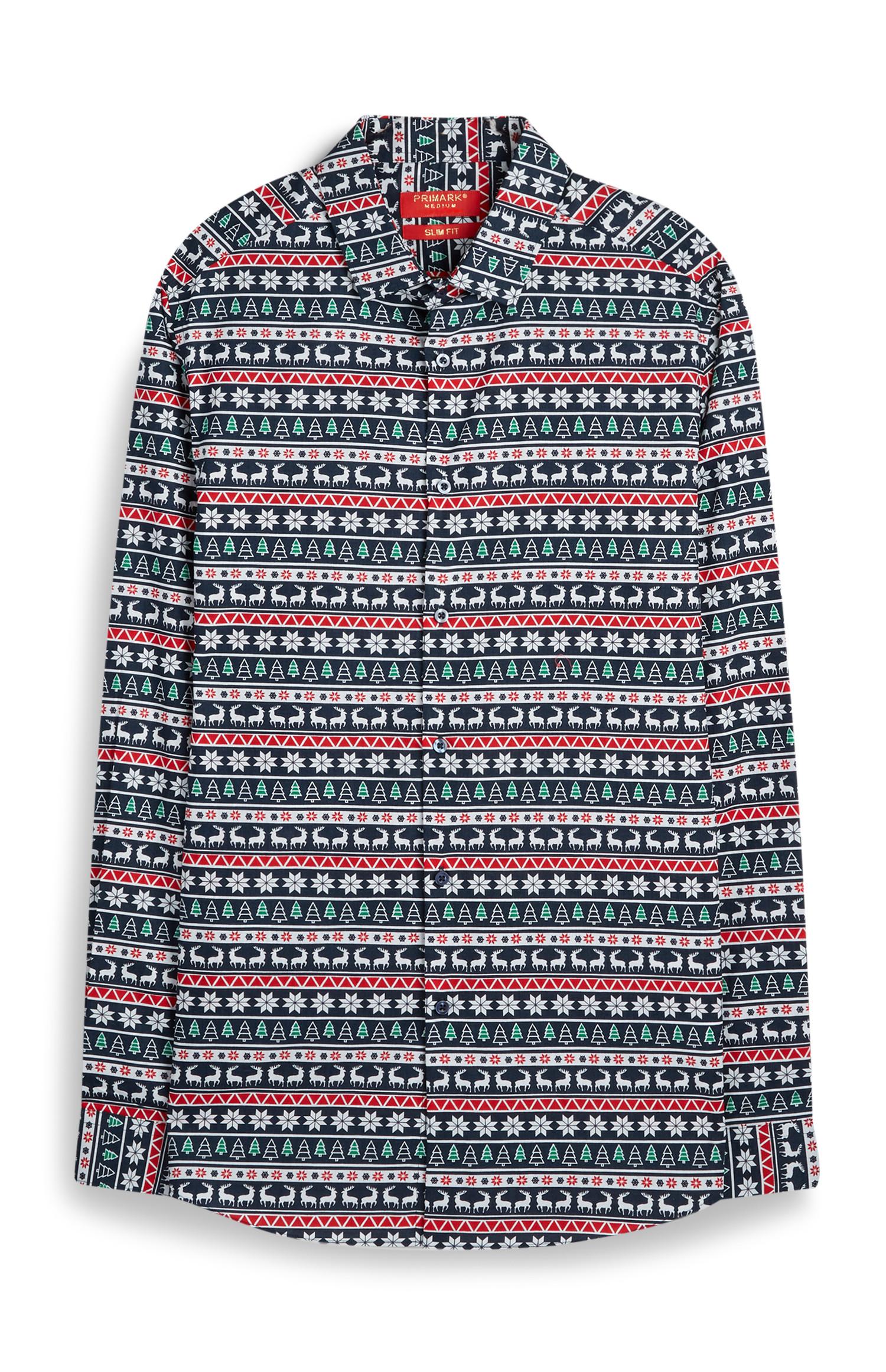 Weihnachtshemd mit Norwegermuster