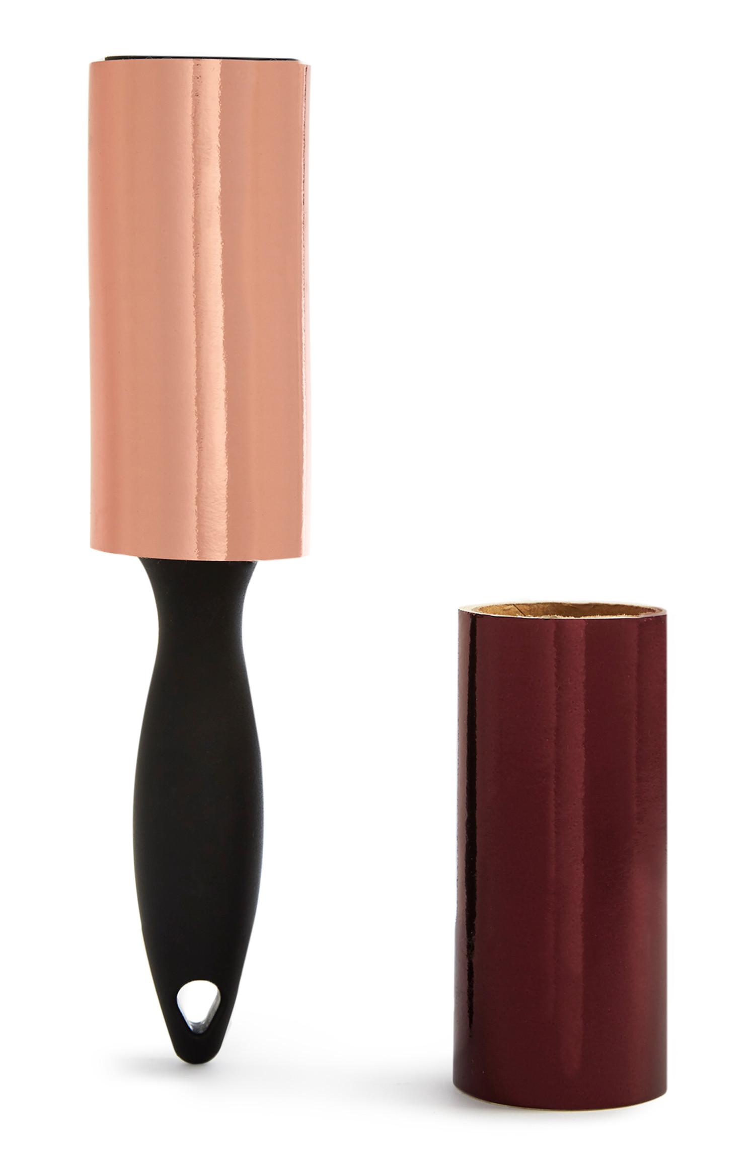 Rullo levapelucchi bordeaux e rosa con ricambio