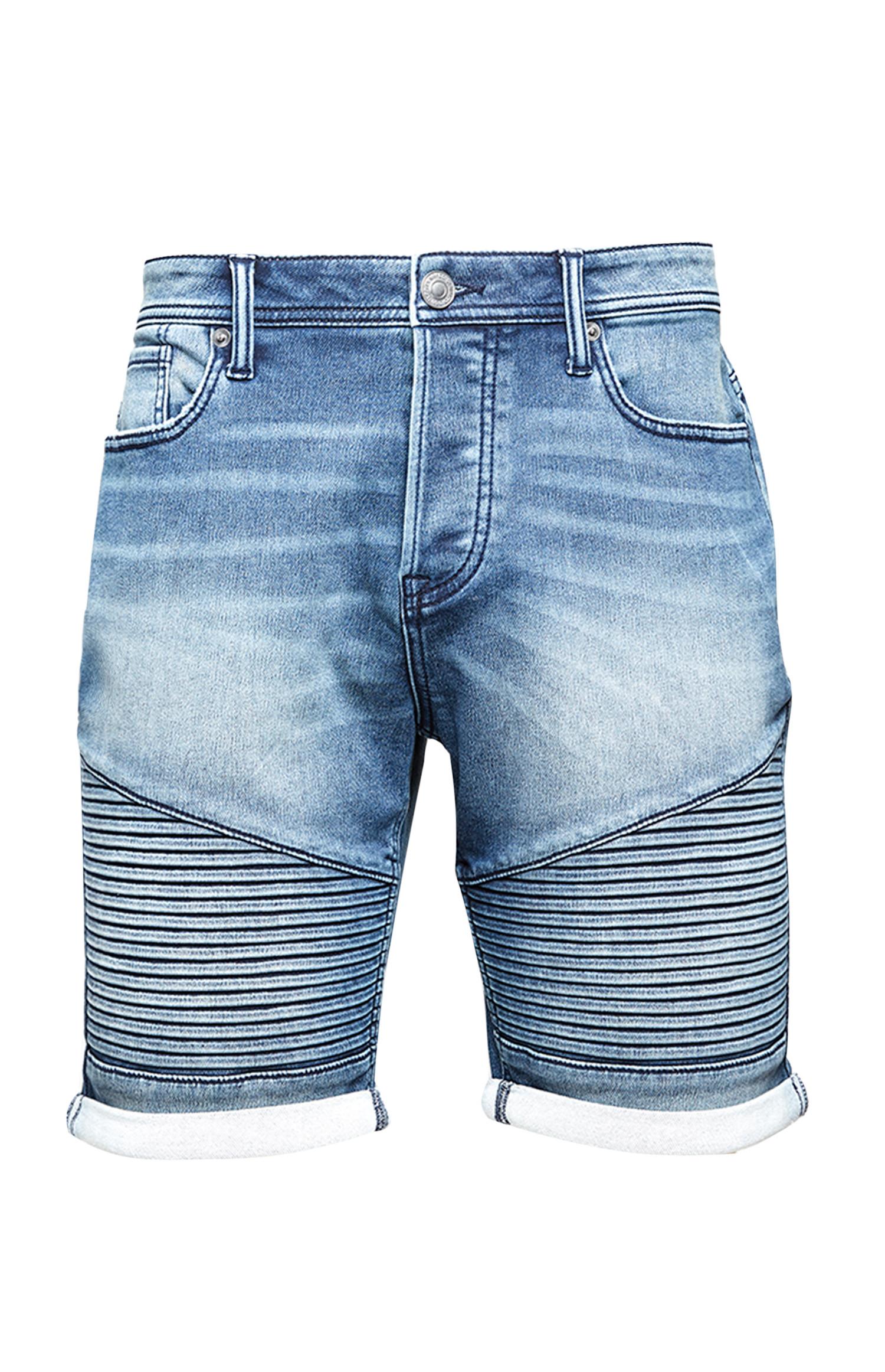 Gerippte Jeansshorts