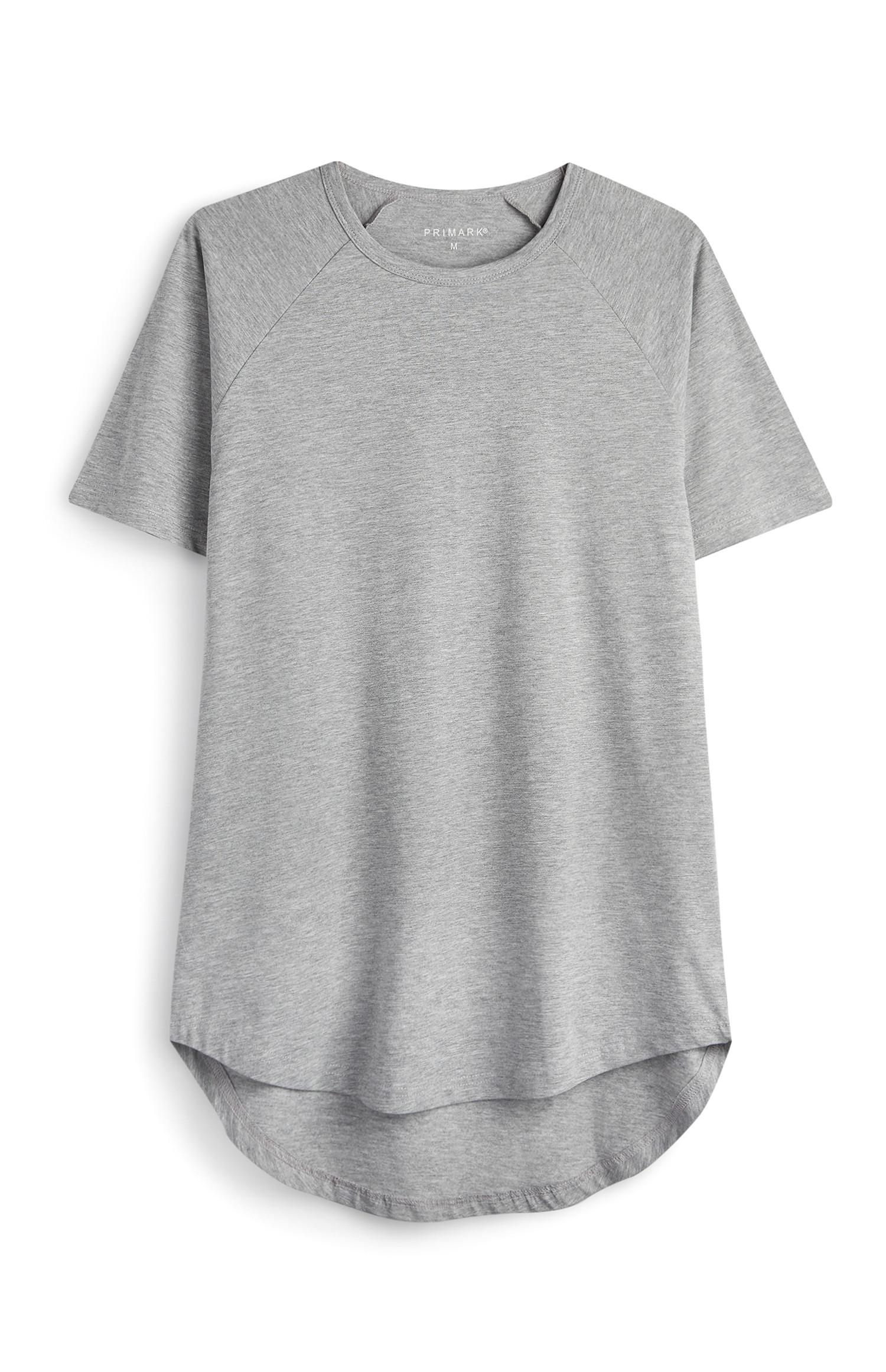 Graues, langes T-Shirt