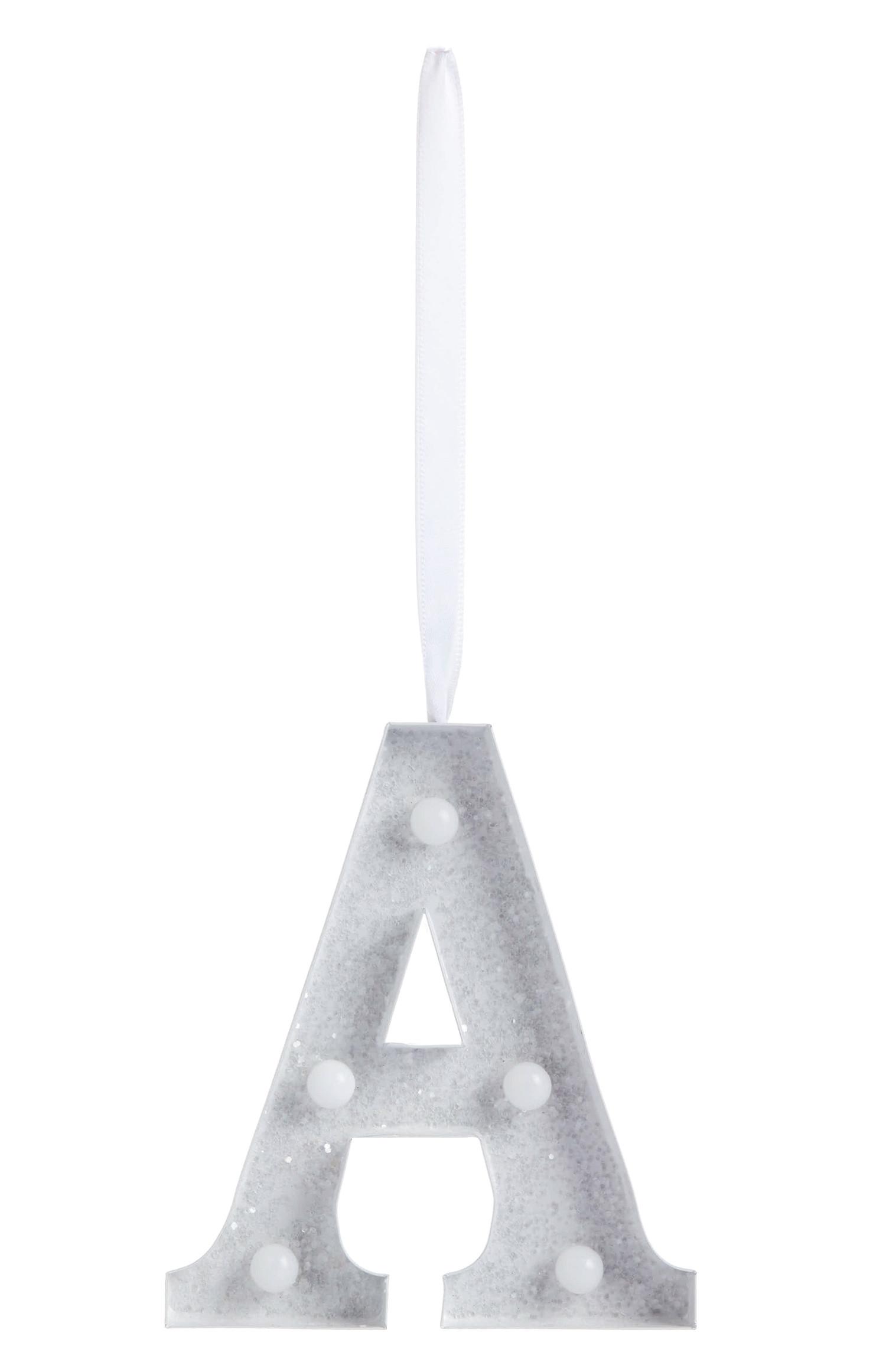 Iniziale con lucine da appendere