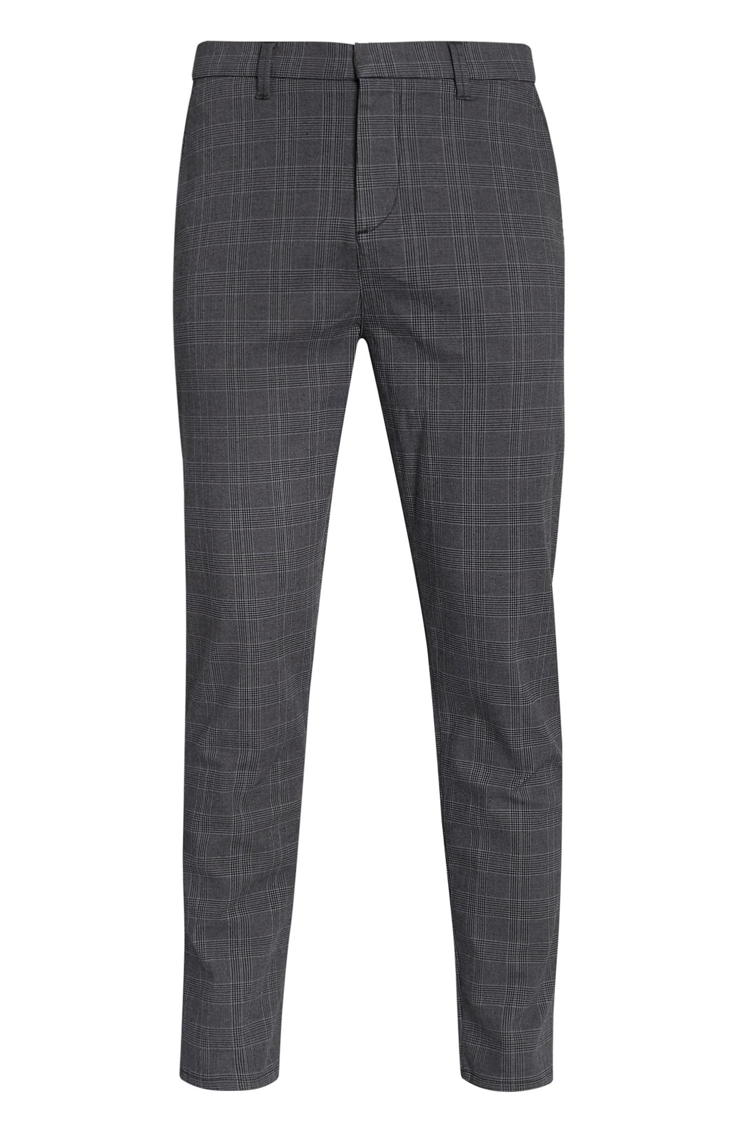 mens grey check joggers