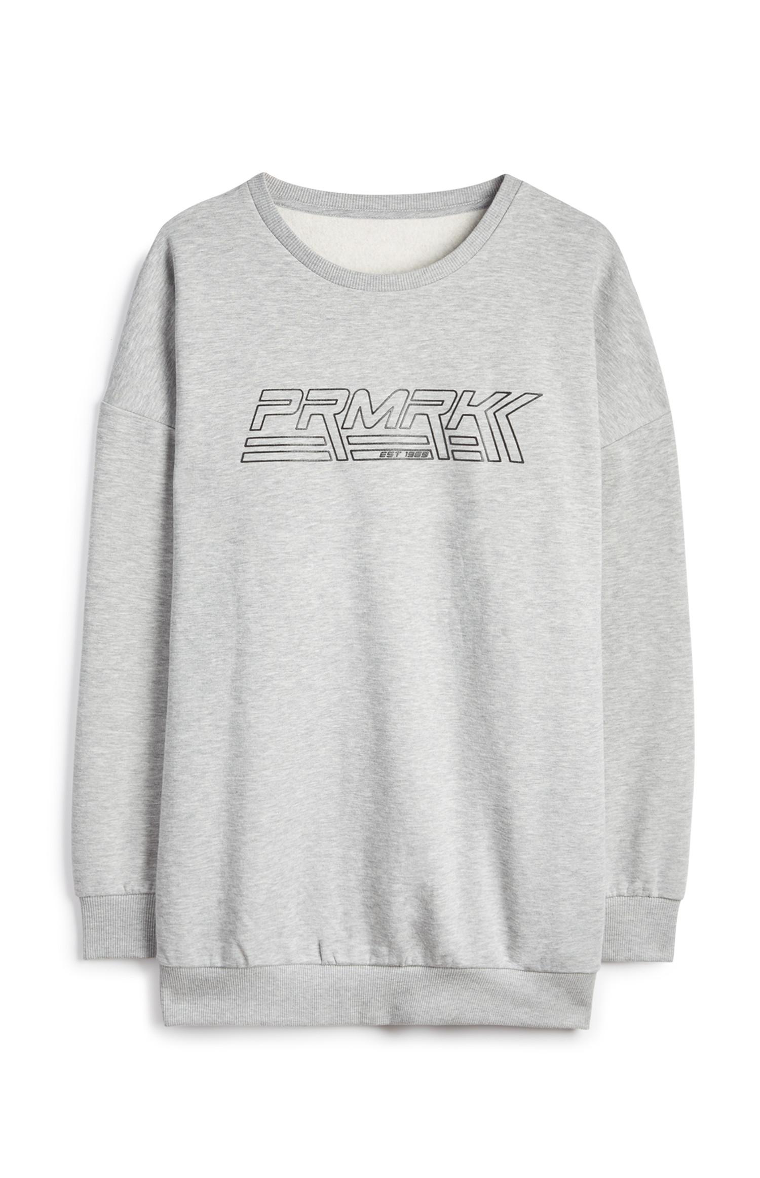 Grauer „PRMRK“ Pullover