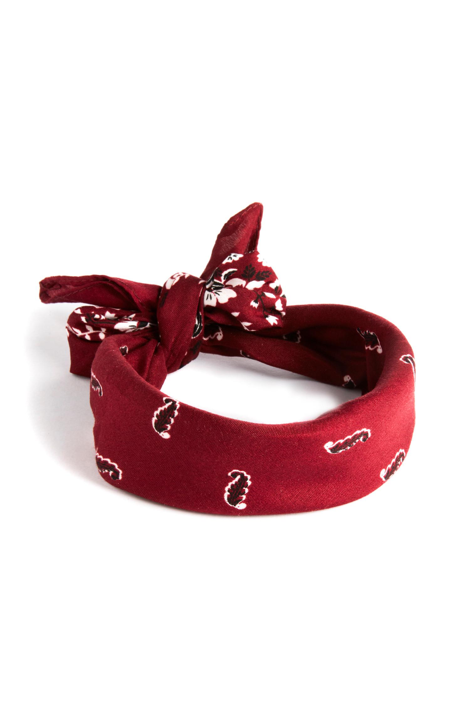 Donkerrode bandana