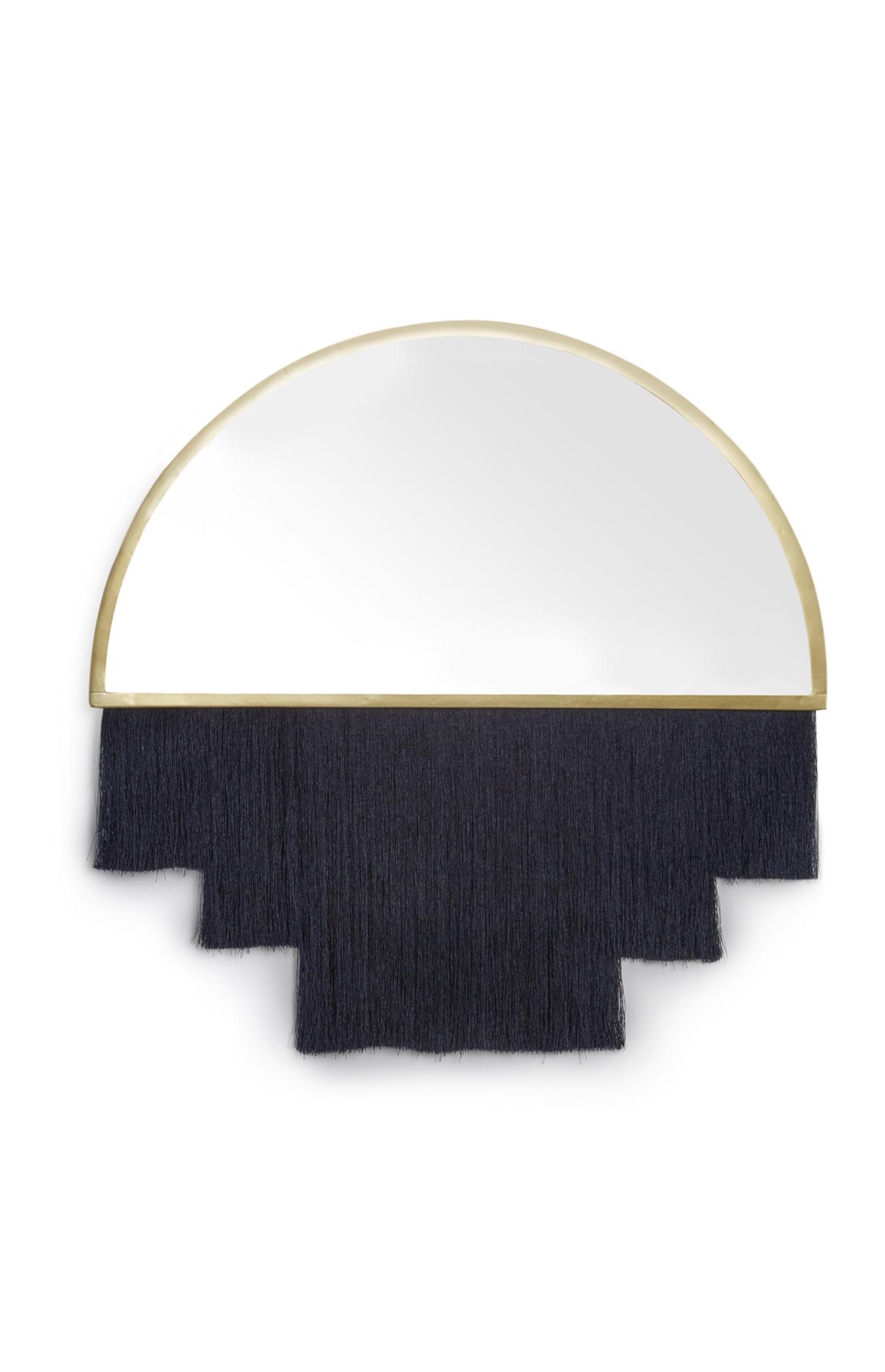 Specchio con frange blu navy