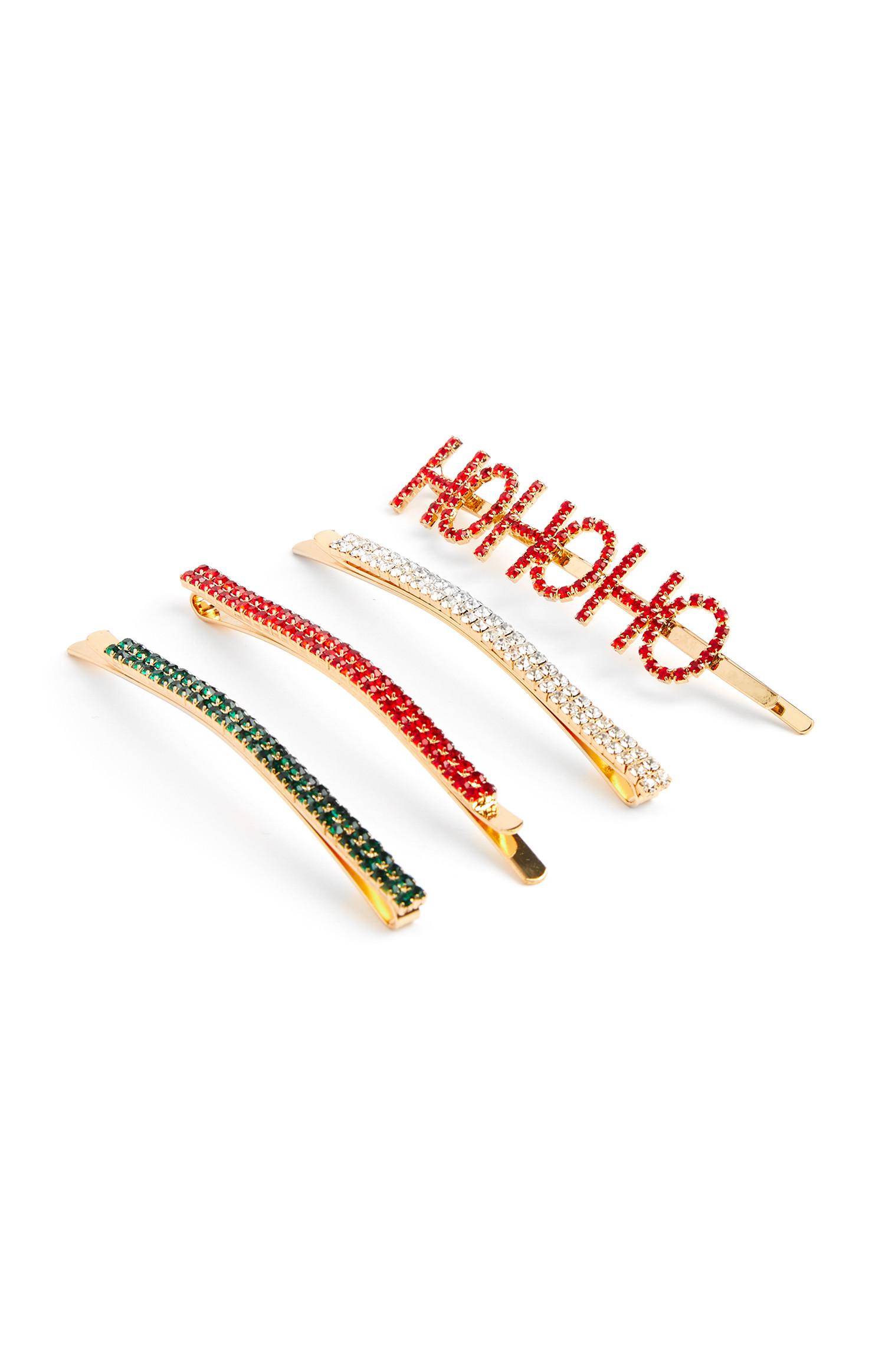 Haarspeldjes kerstmis, 4 stuks