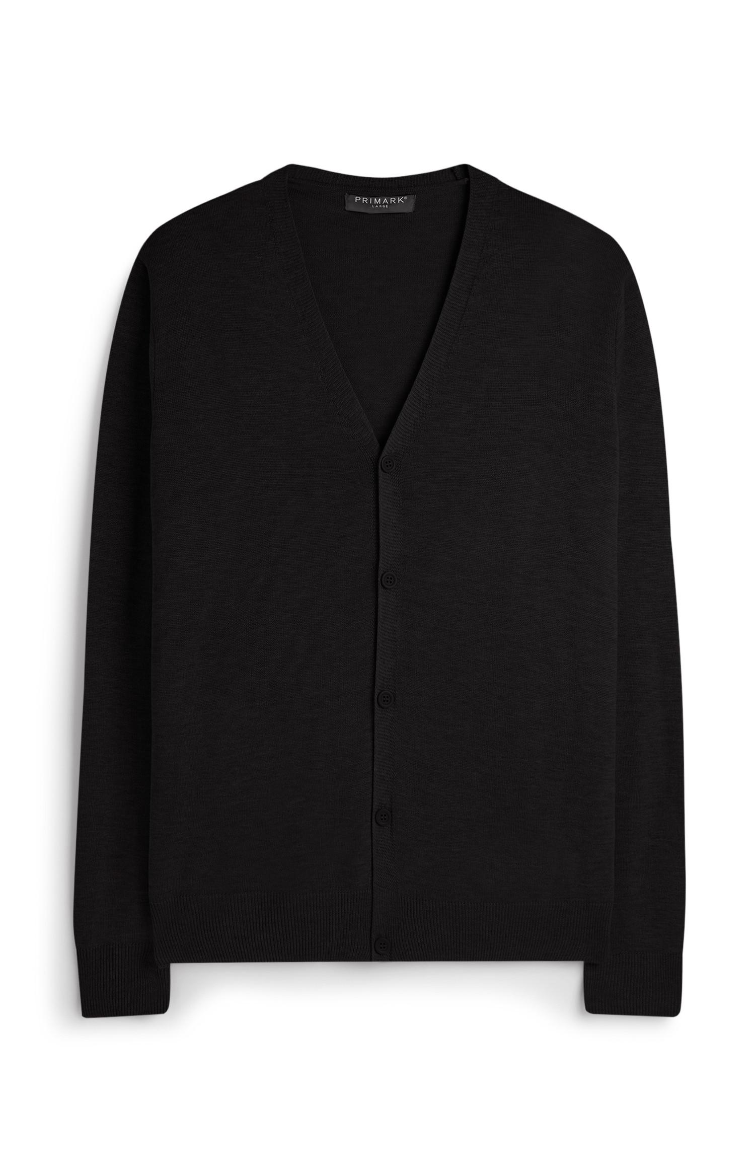 Schwarzer Pullover mit V-Ausschnitt