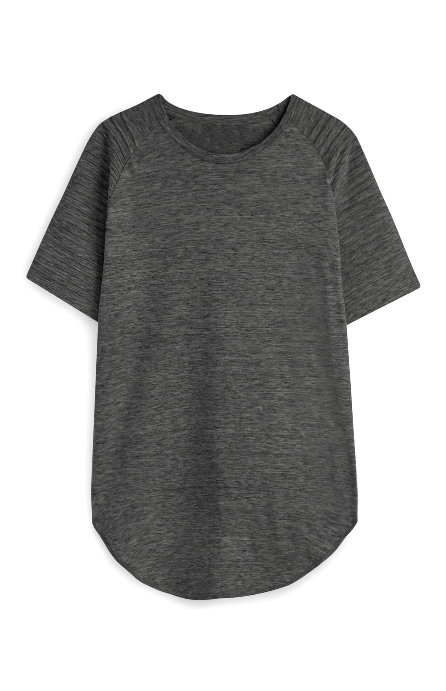 Anthrazitfarbenes Raglan-T-Shirt