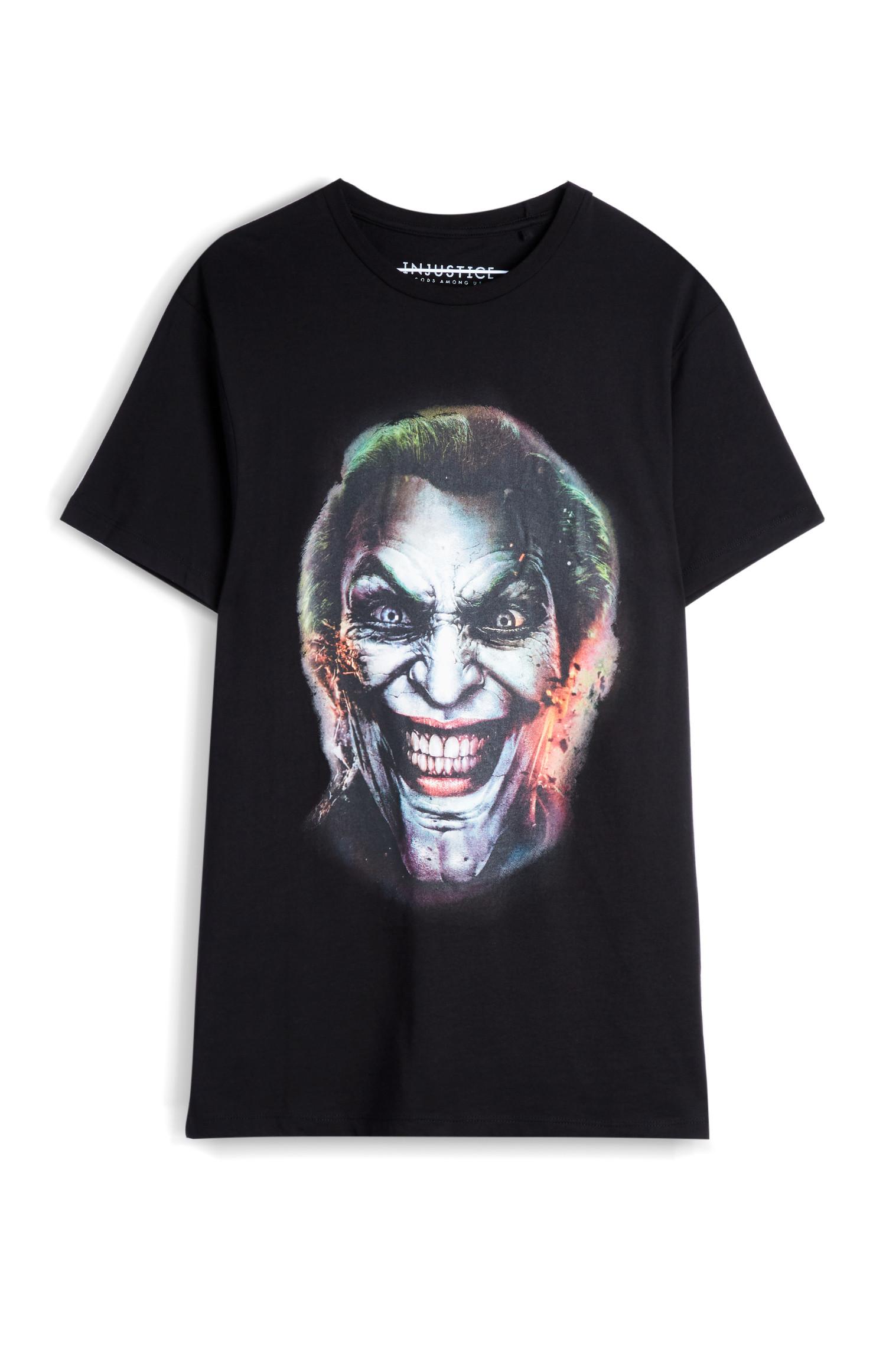 Schwarzes „Joker“ T-Shirt