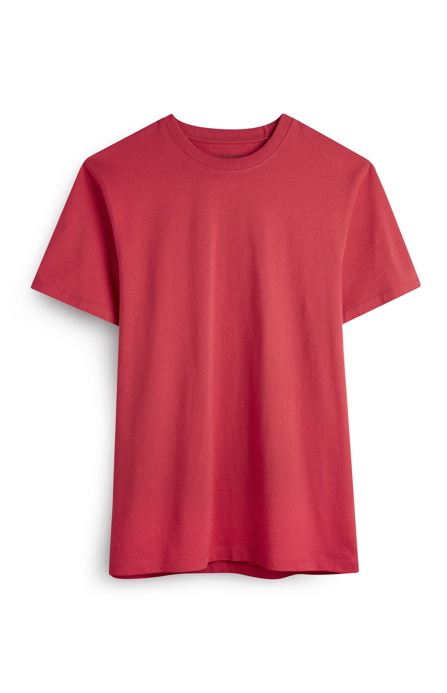 Gerade geschnittenes T-Shirt in Rot