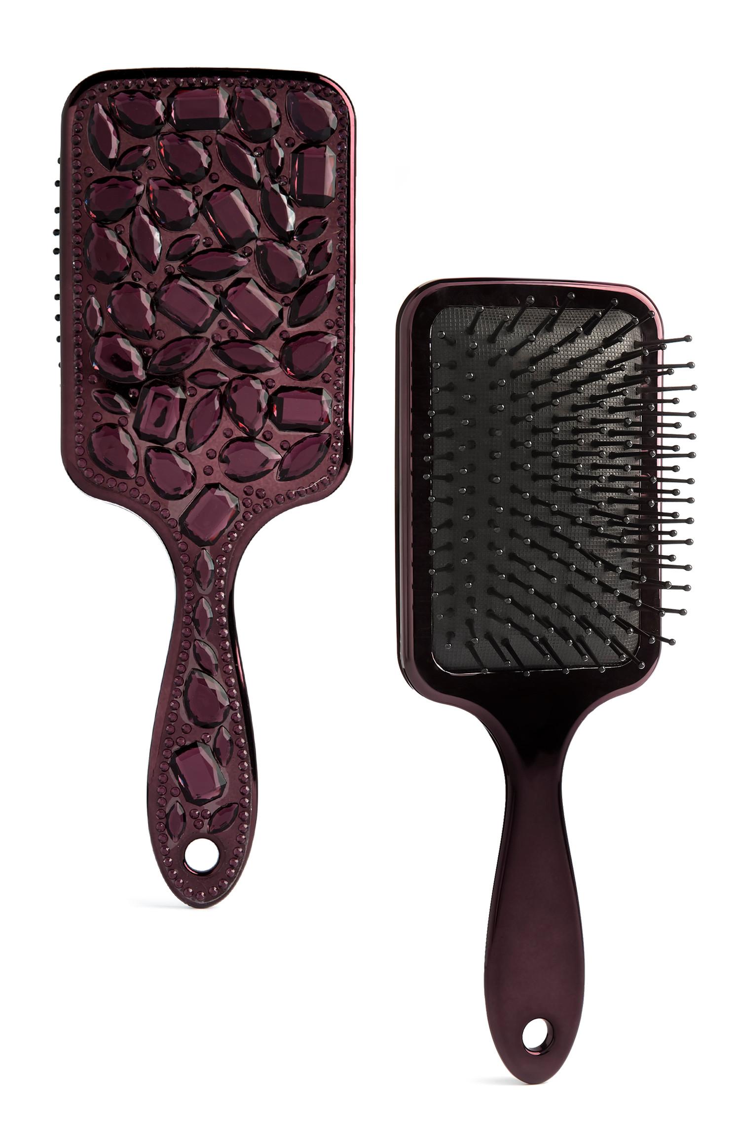 Spazzola viola piatta con gemme