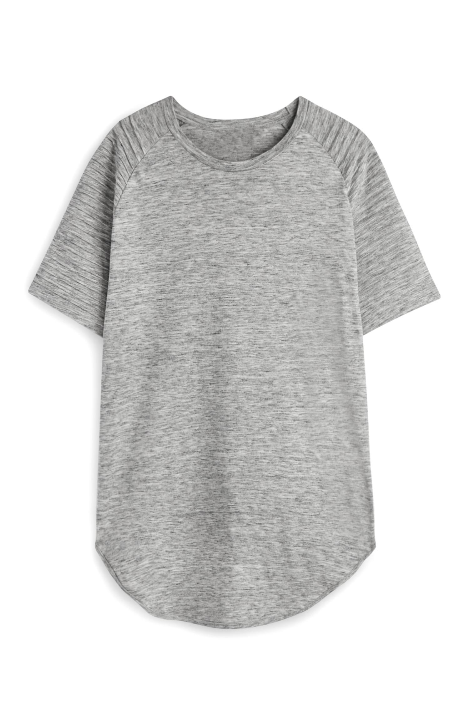 Graues Raglan-T-Shirt