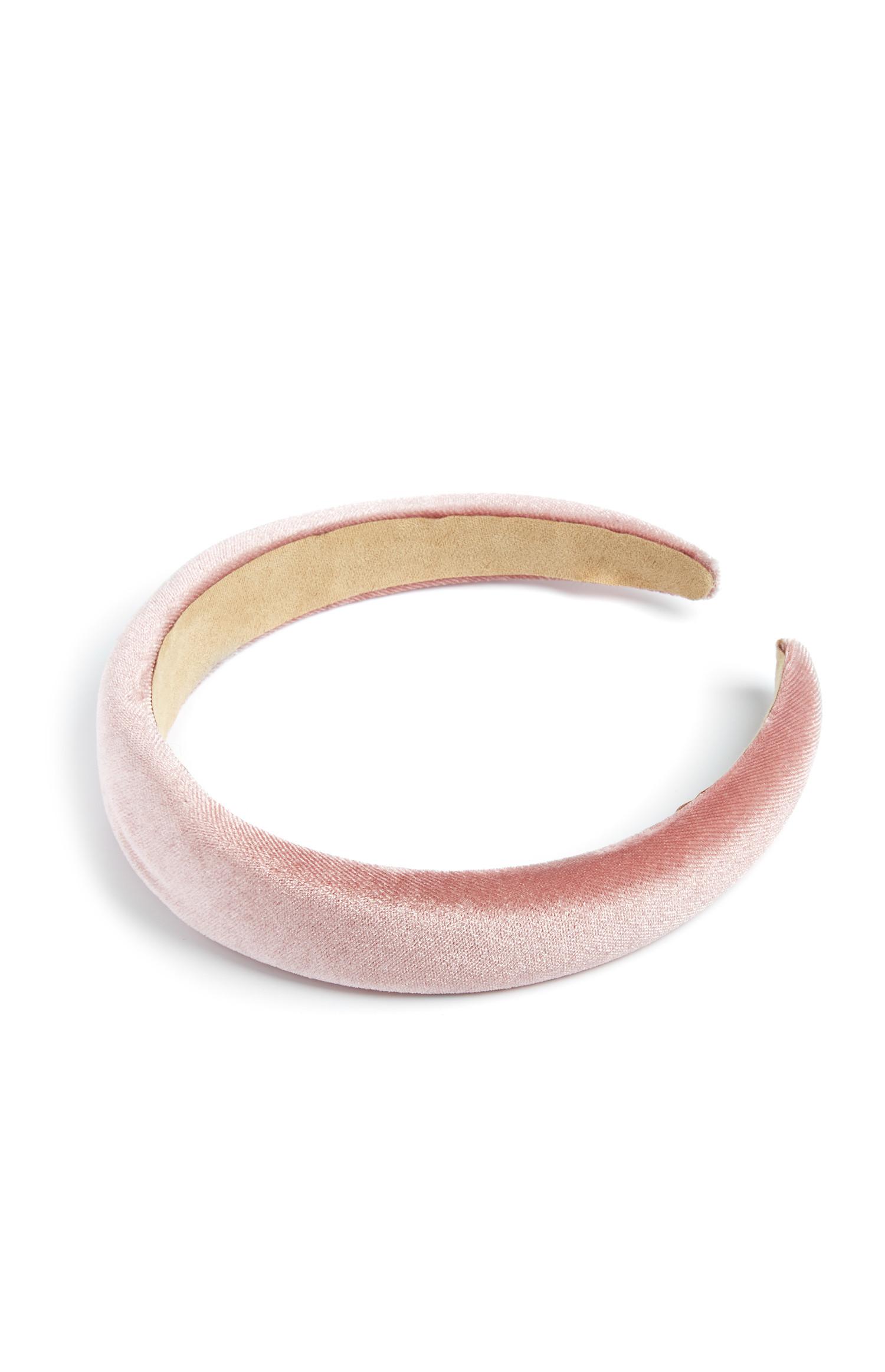 Fluwelen haarband nude