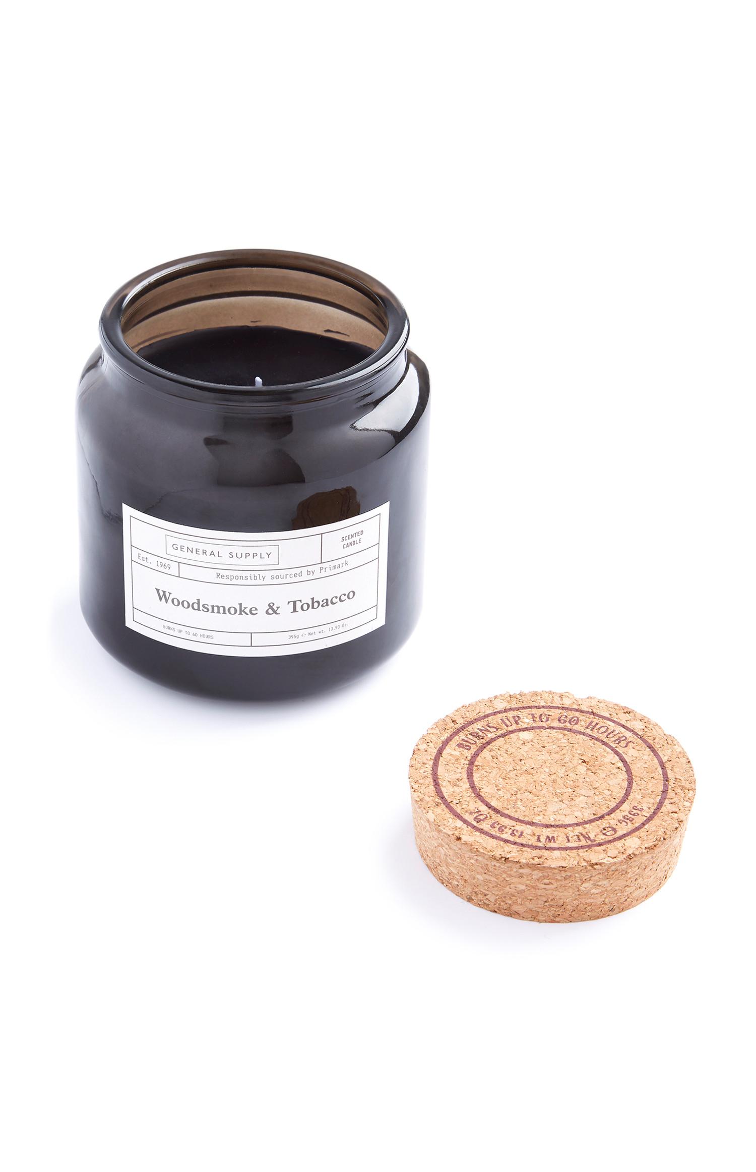 Candela grande con coperchio in sughero