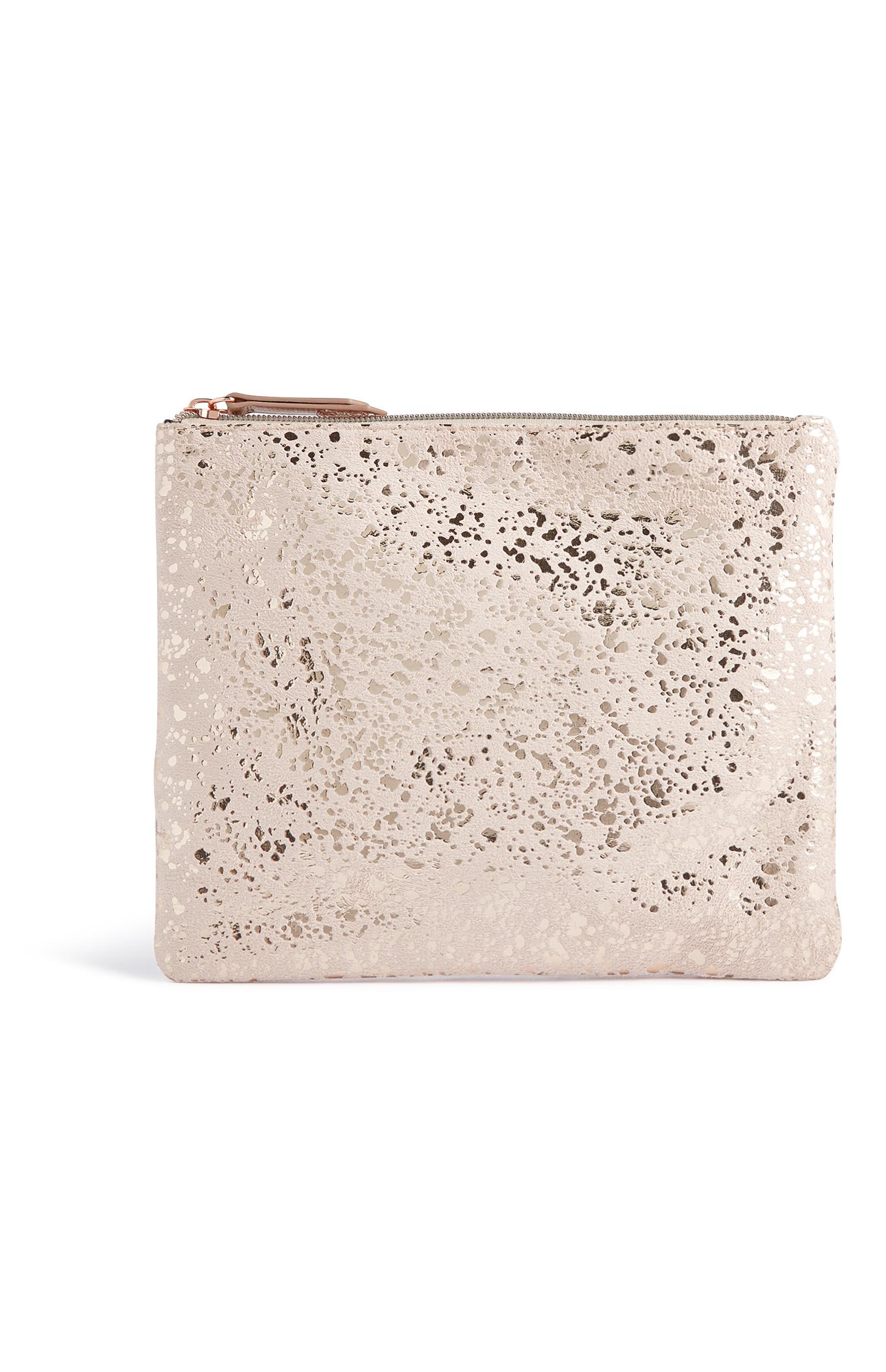 Trousse color carne con stampa laminata