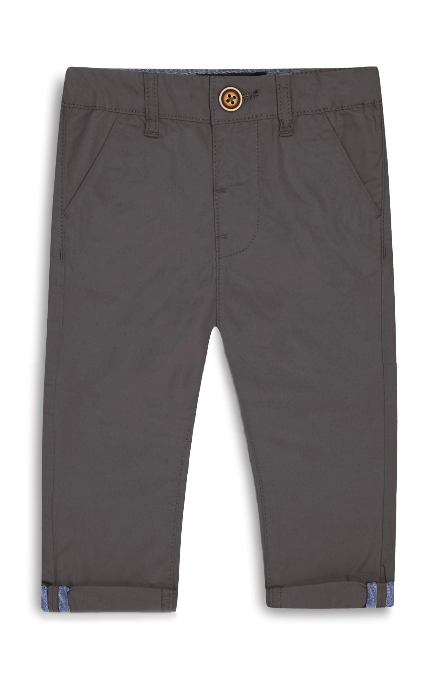 Pantaloni chino grigi elasticizzati da bimbo