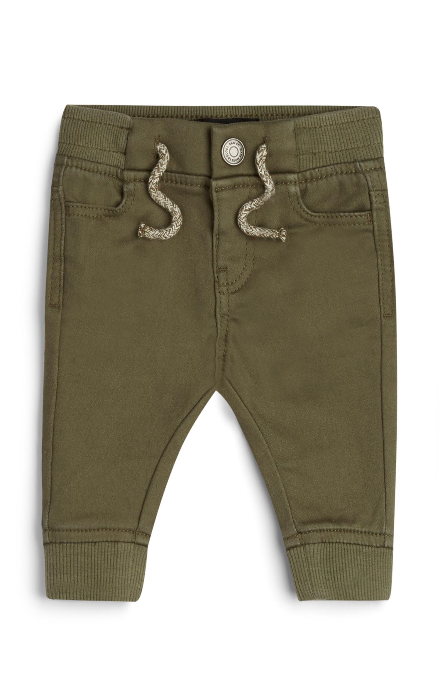 Khakifarbene Hose für Babys mit elastischem Beinabschluss (J)
