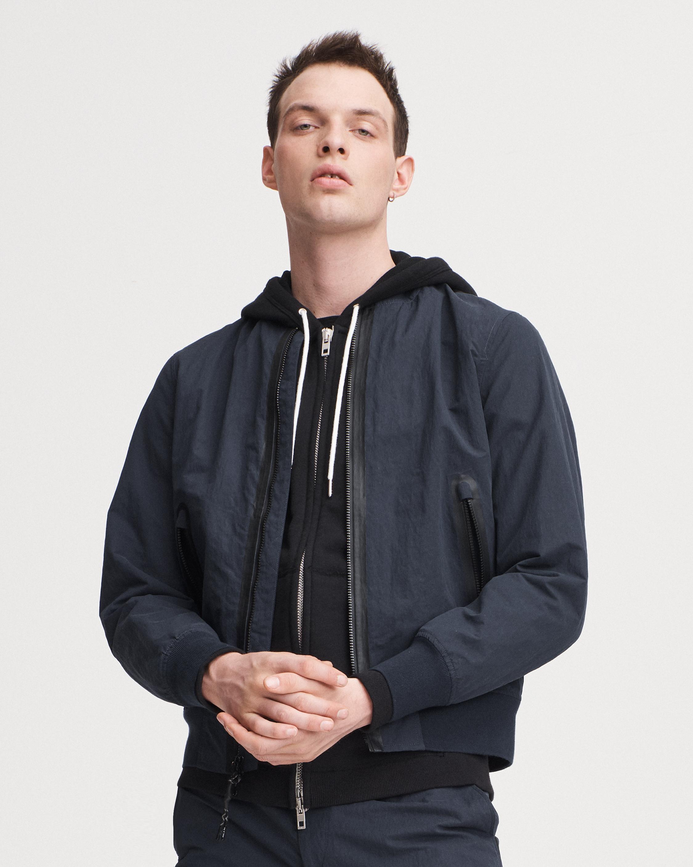 rag and bone black bomber jacket