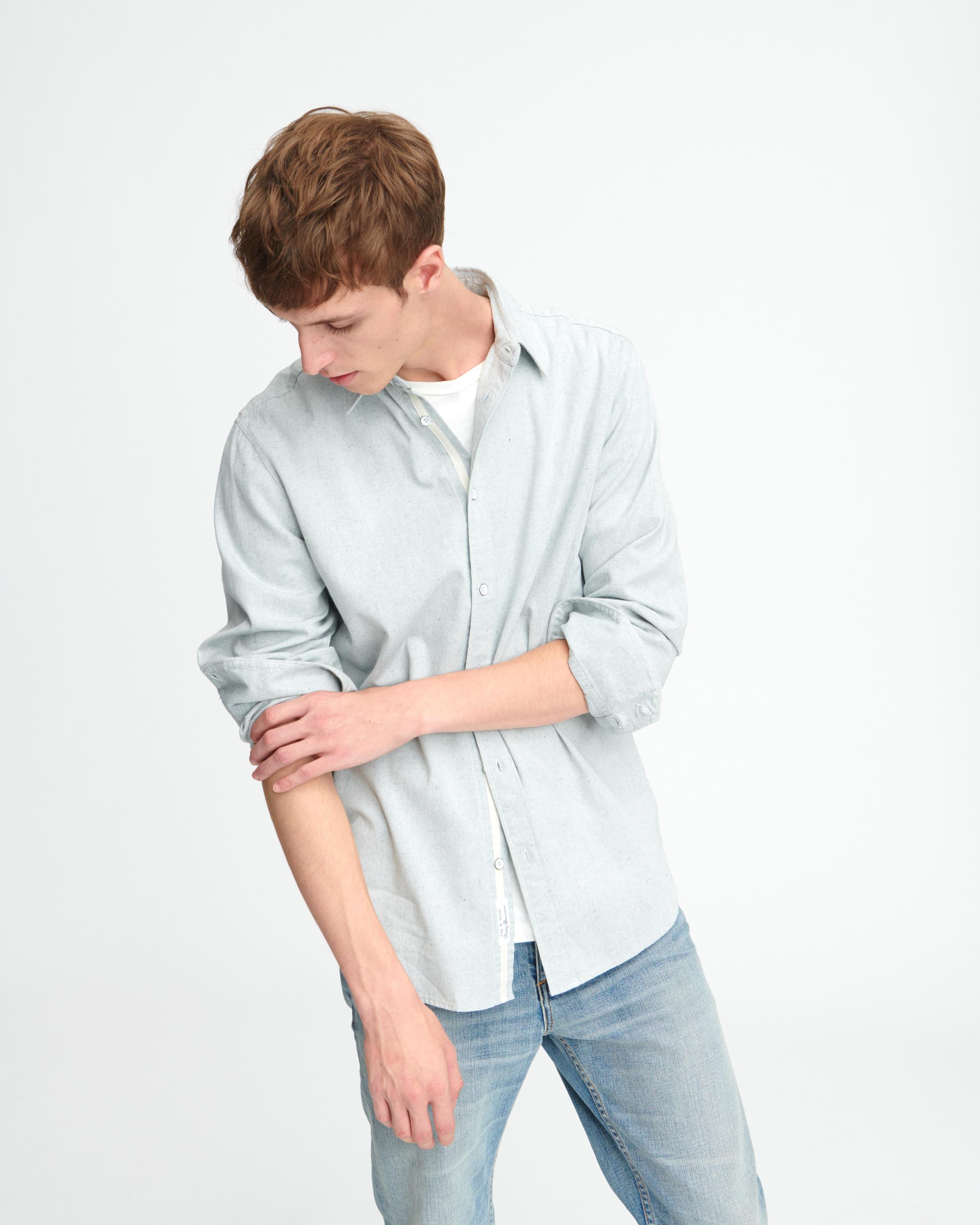 light blue denim shirt mens