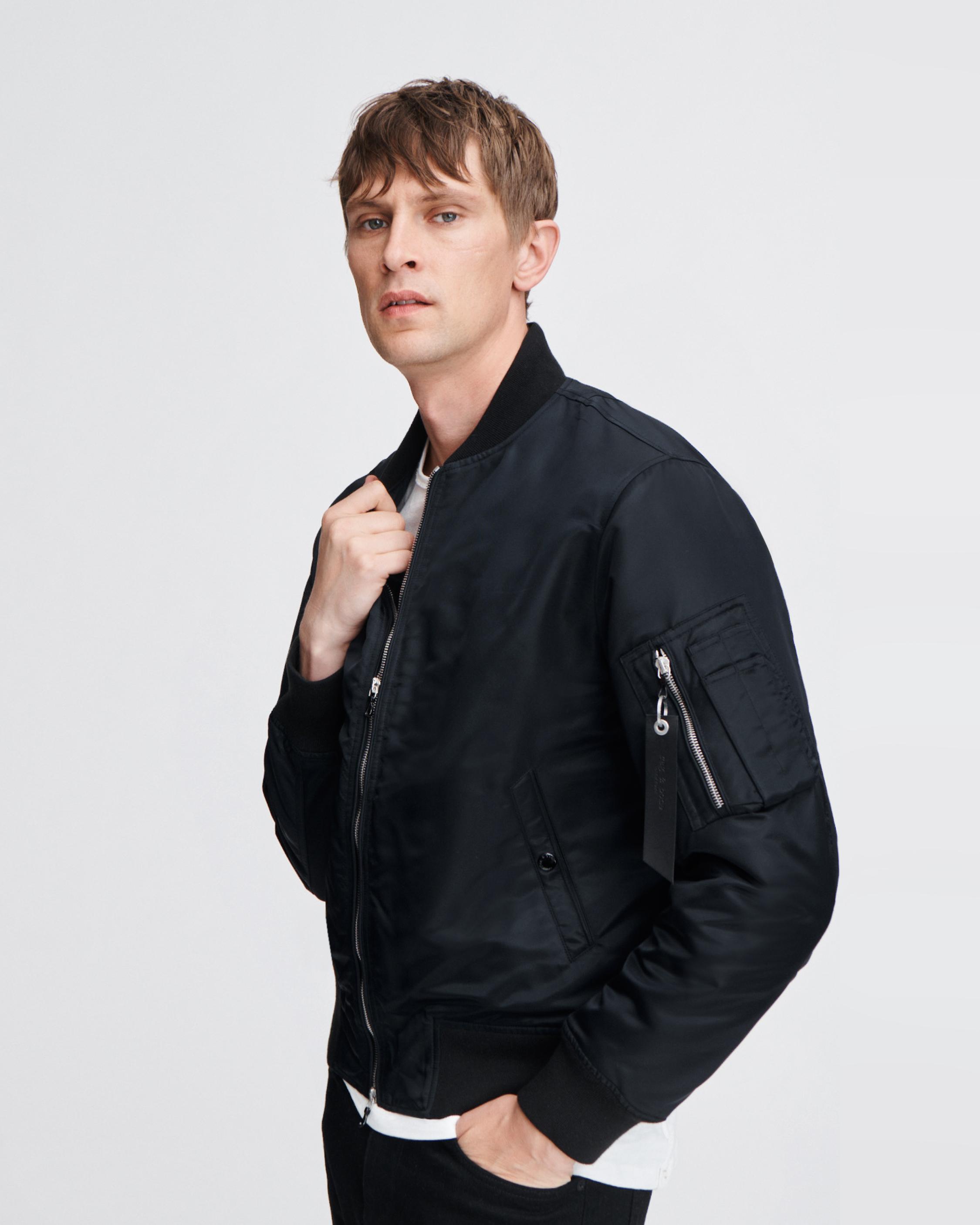 Manston Bomber Jacket in Black for Men 