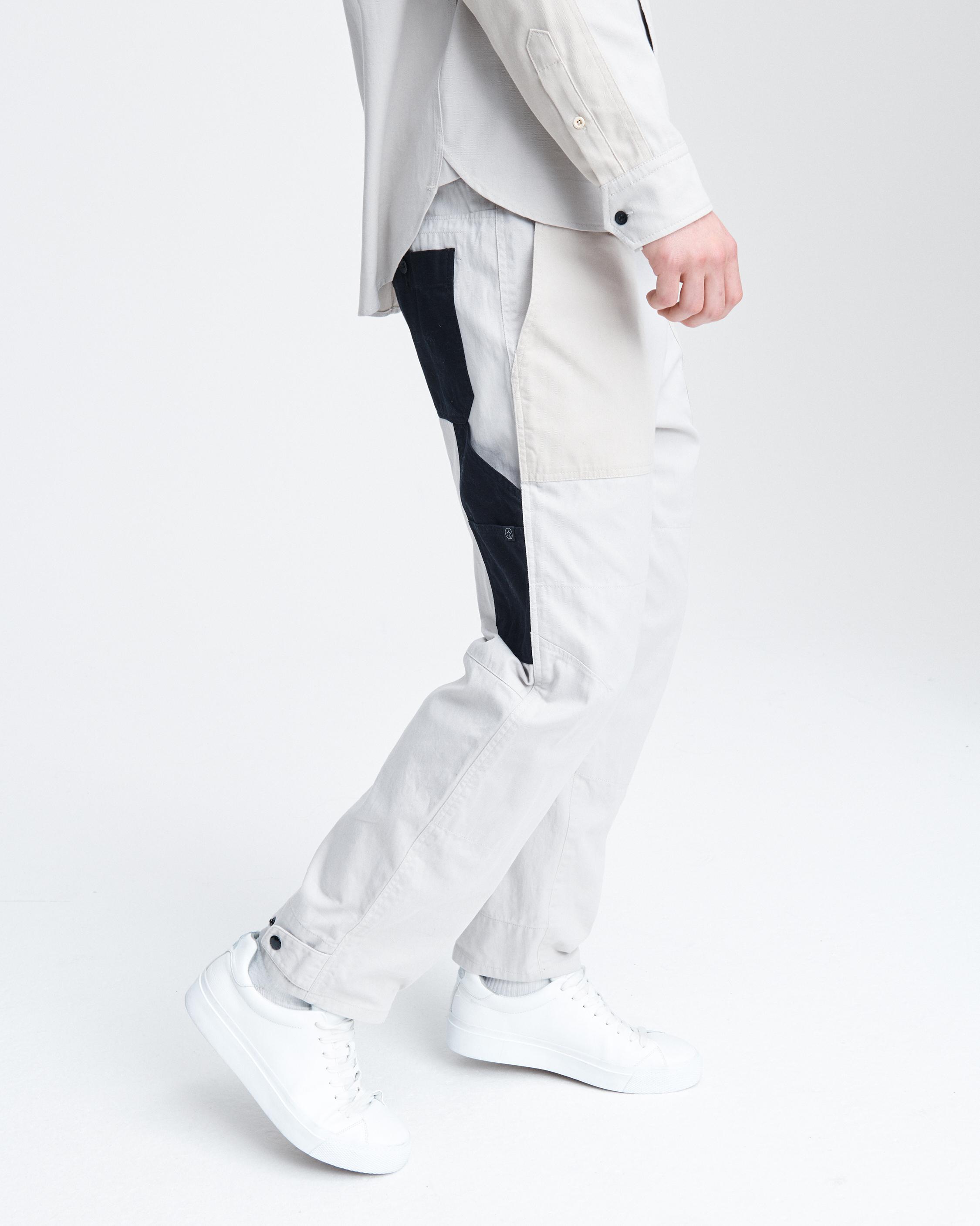 men's white twill pants