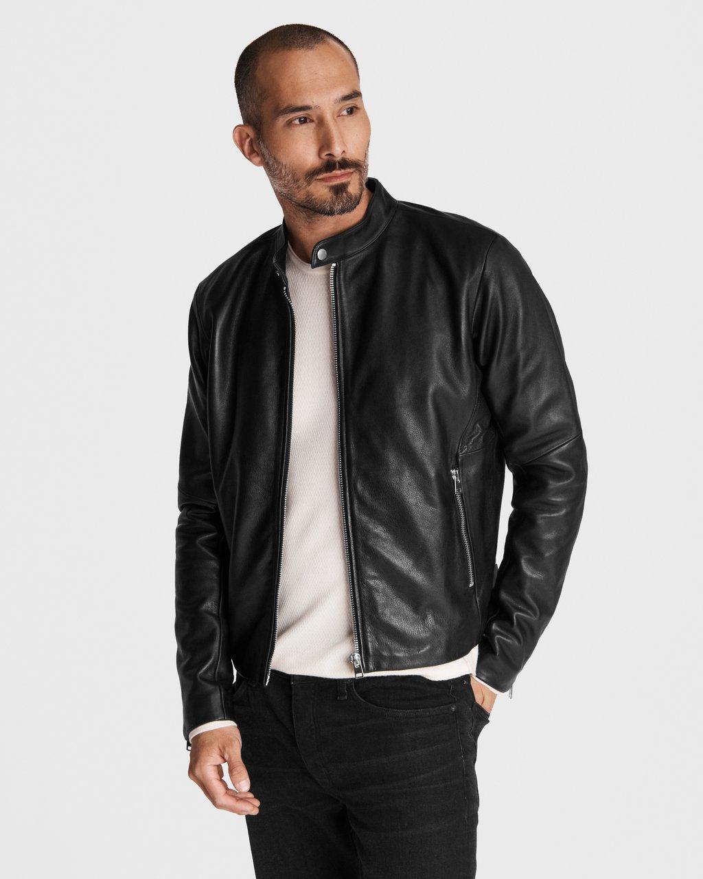 Articulated Moto Leather Jacket
