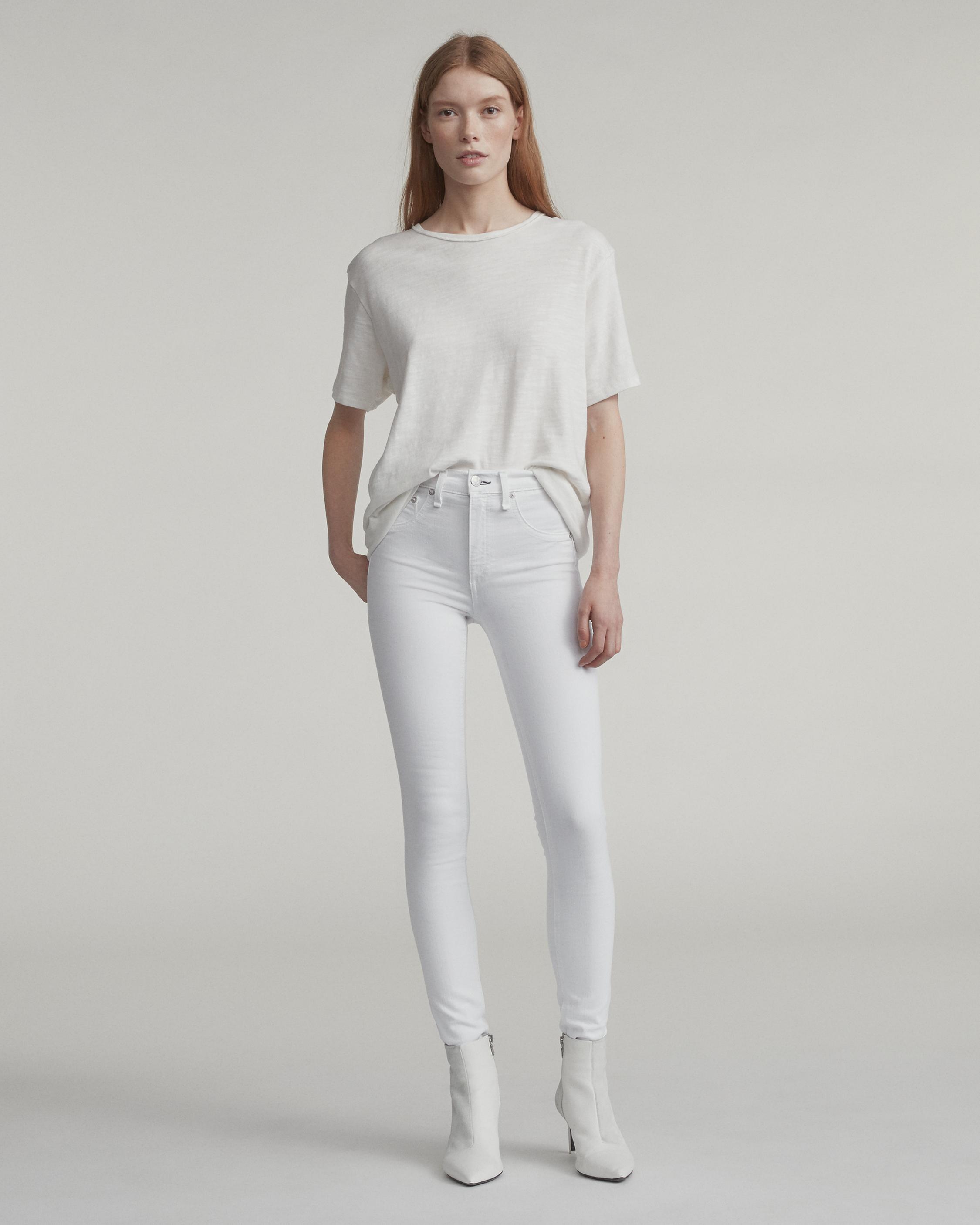 rag and bone high rise skinny white