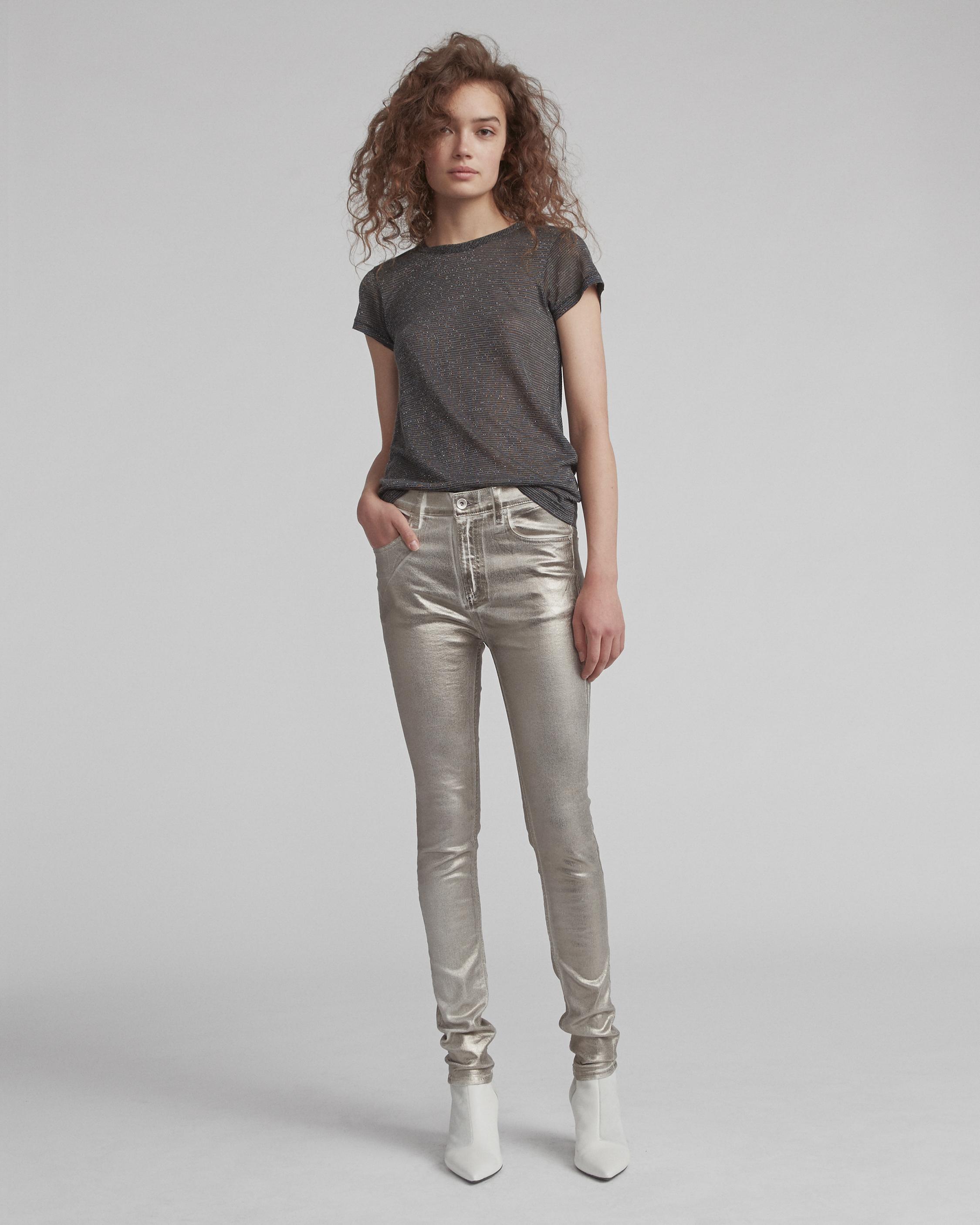 rag and bone metallic jeans